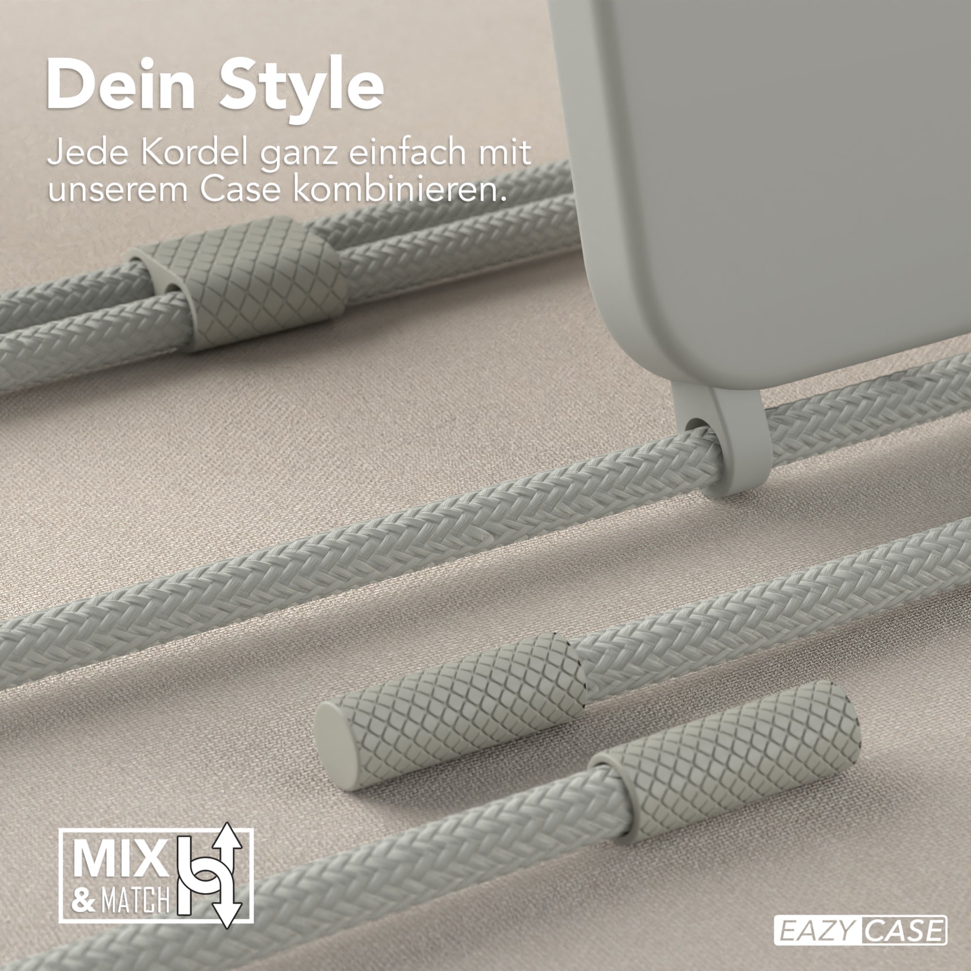 iPhone 15 Silikonhülle + Uni Kordel