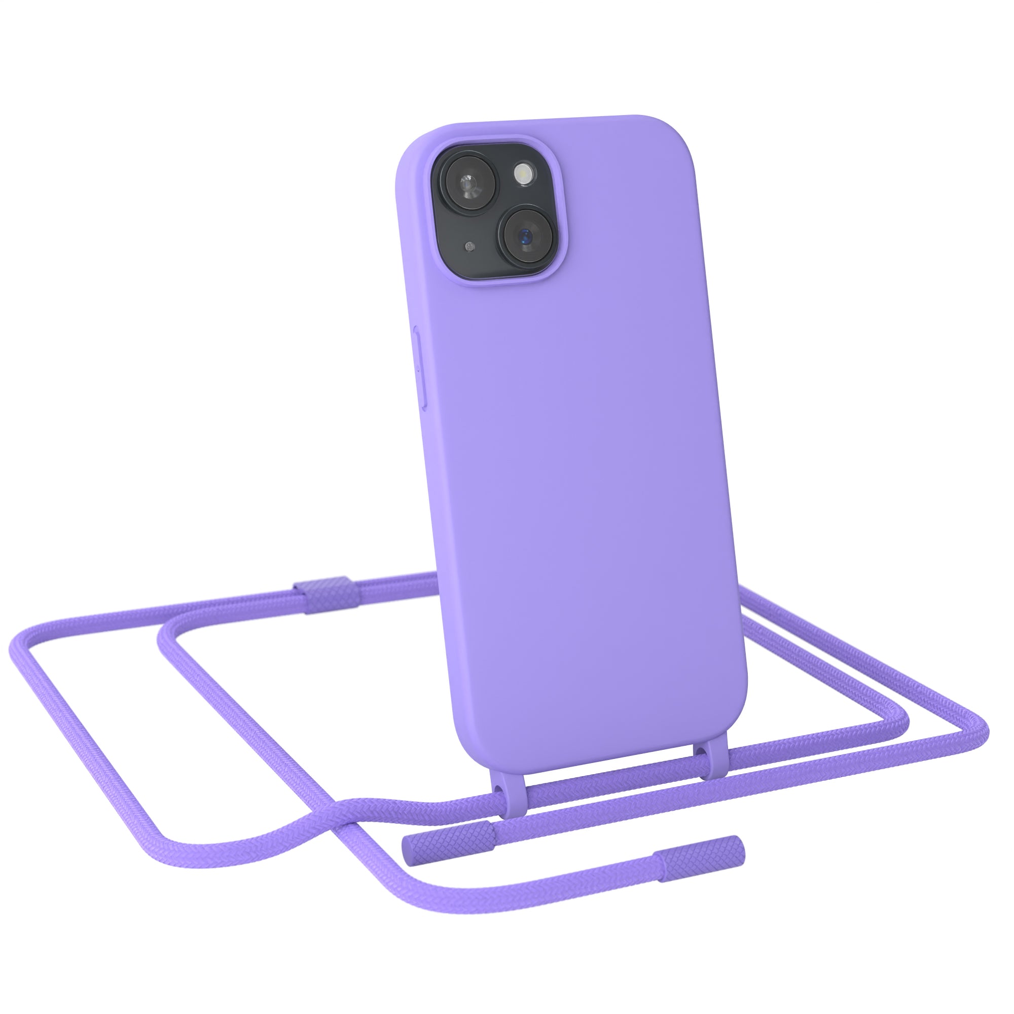 iPhone 15 Silikonhülle + Uni Kordel