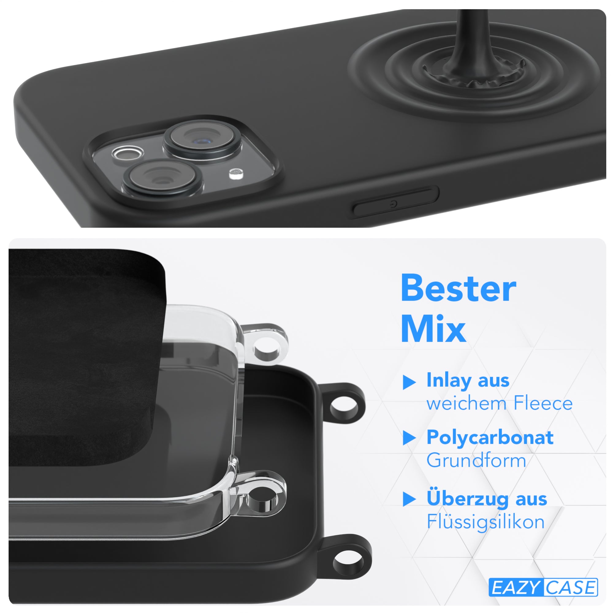 iPhone 15 Silikonhülle + breites Band