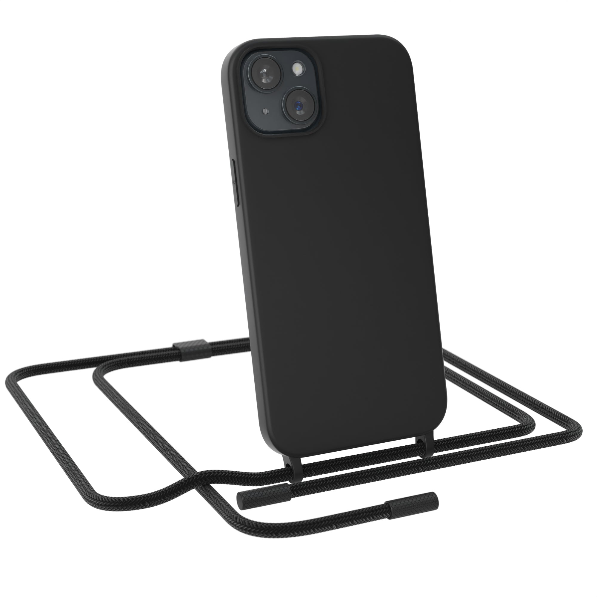iPhone 15 Plus Silikonhülle + Uni Kordel