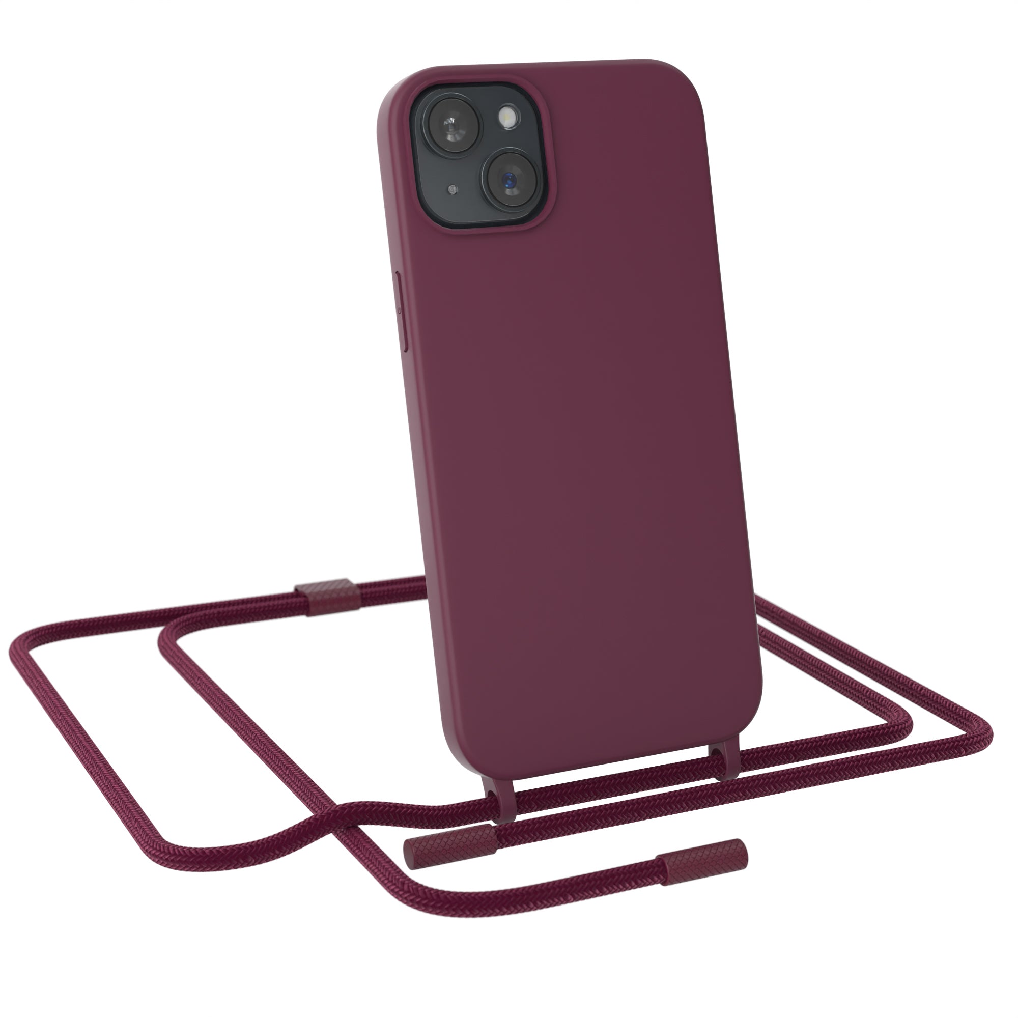 iPhone 15 Plus Silikonhülle + Uni Kordel