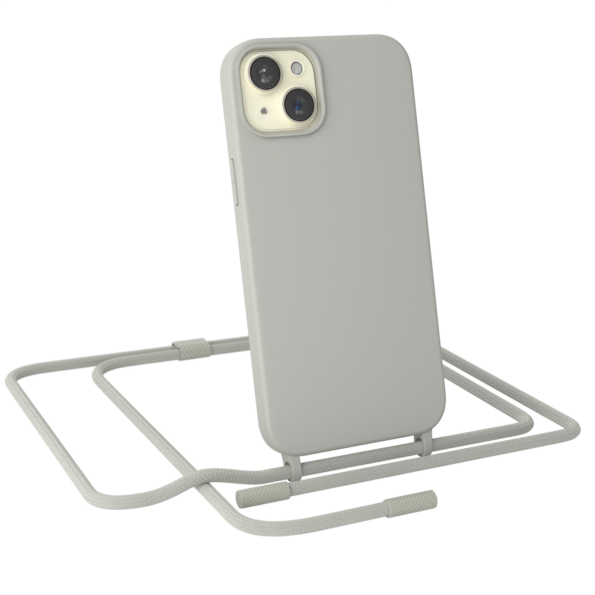 iPhone 15 Plus Silikonhülle + Uni Kordel