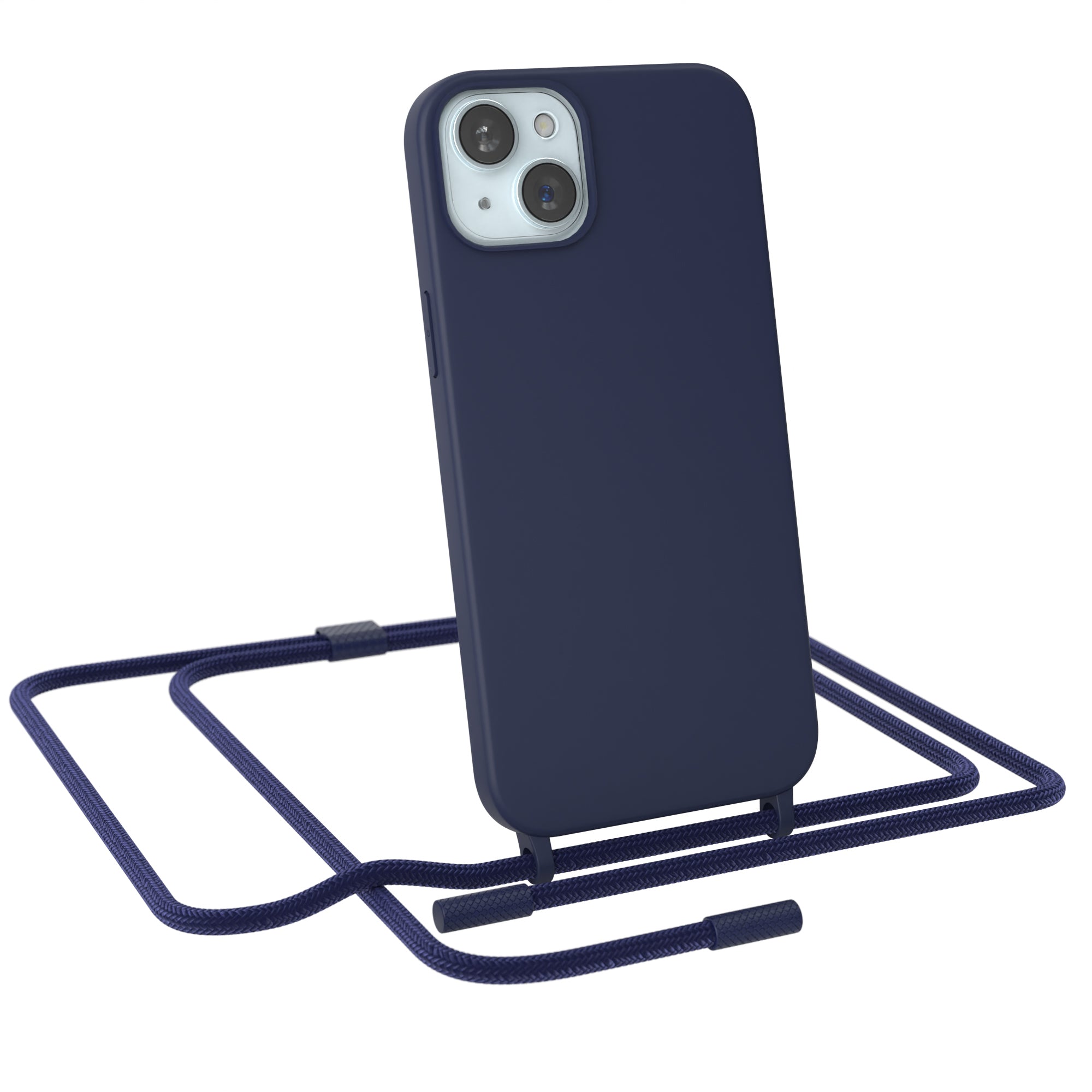 iPhone 15 Plus Silikonhülle + Uni Kordel