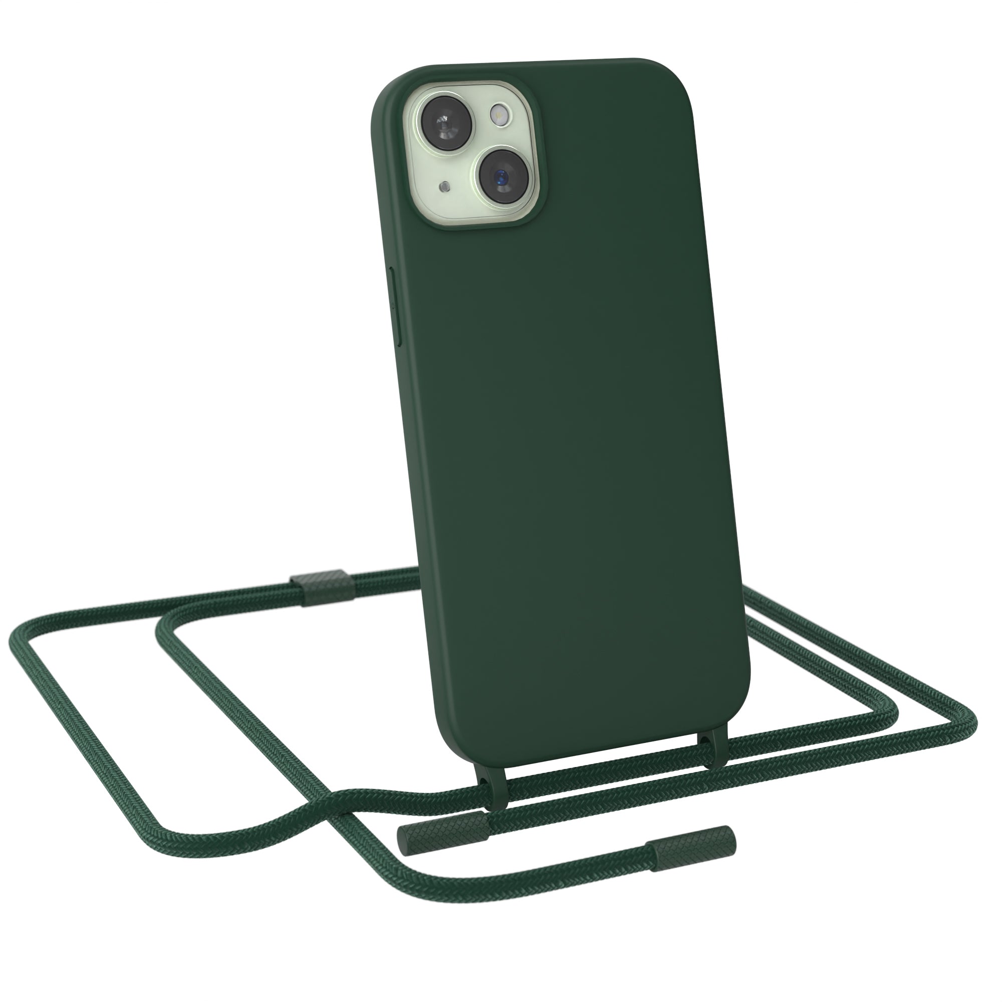 iPhone 15 Plus Silikonhülle + Uni Kordel
