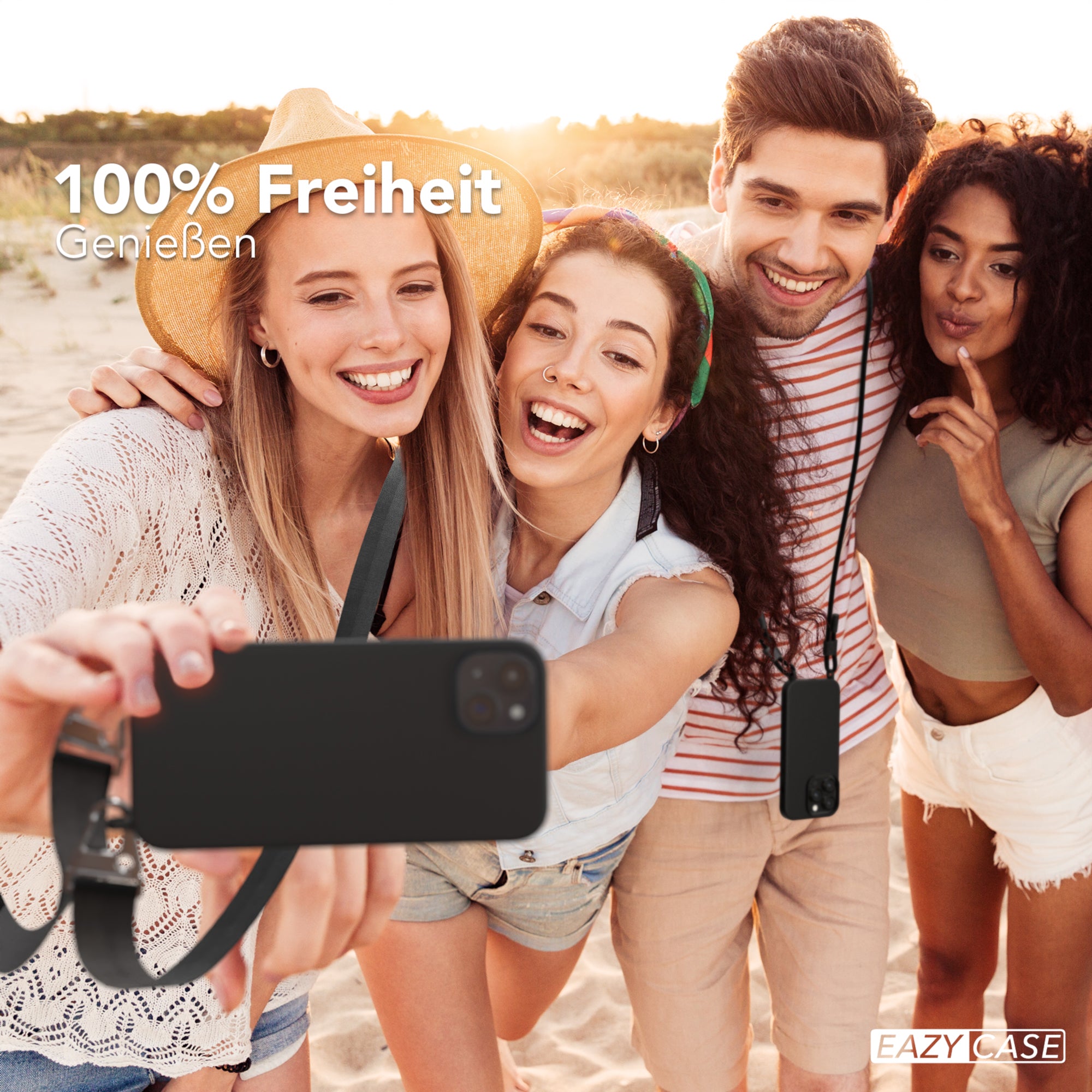 iPhone 15 Plus Silikonhülle + breites Band