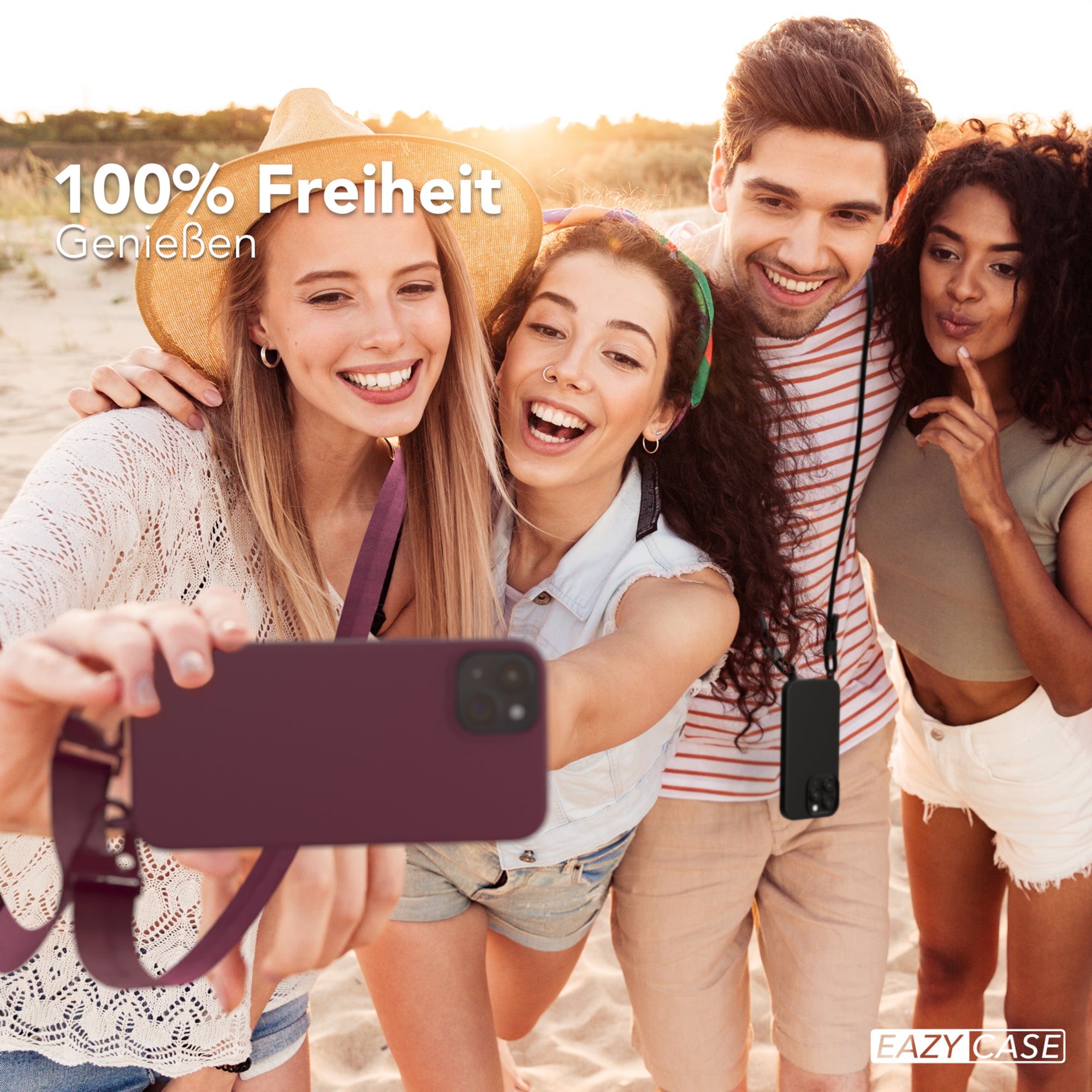 iPhone 15 Plus Silikonhülle + breites Band