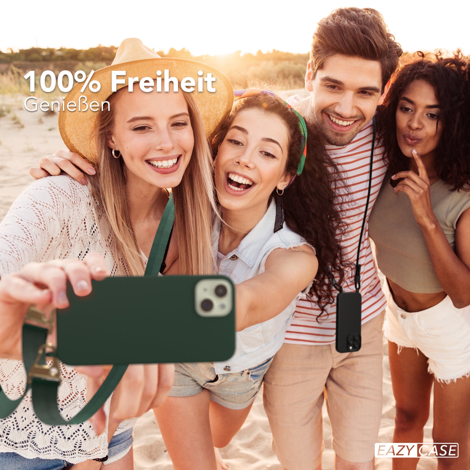iPhone 15 Plus Silikonhülle + breites Band