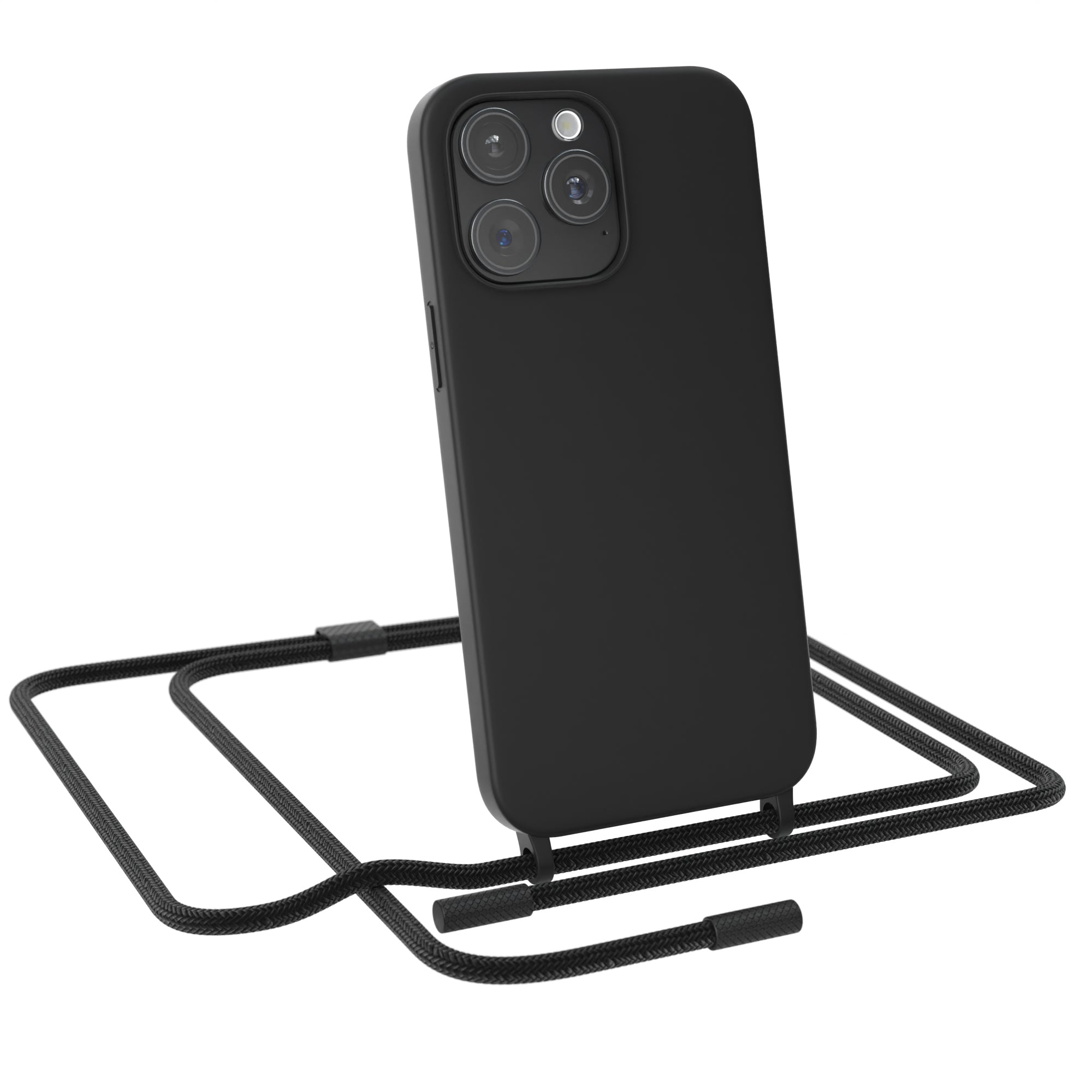 iPhone 15 Pro Max Silikonhülle + Uni Kordel
