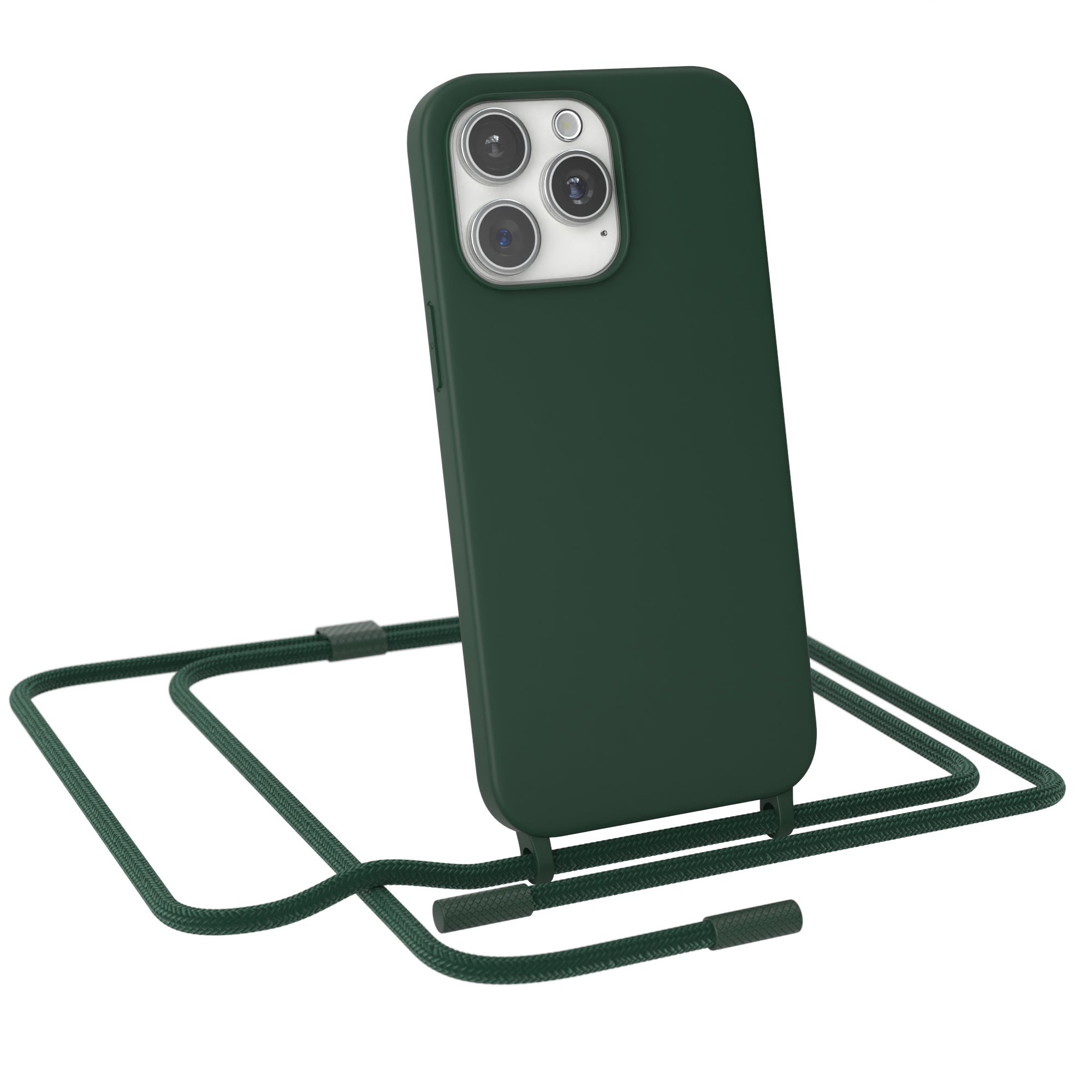 iPhone 15 Pro Max Silikonhülle + Uni Kordel