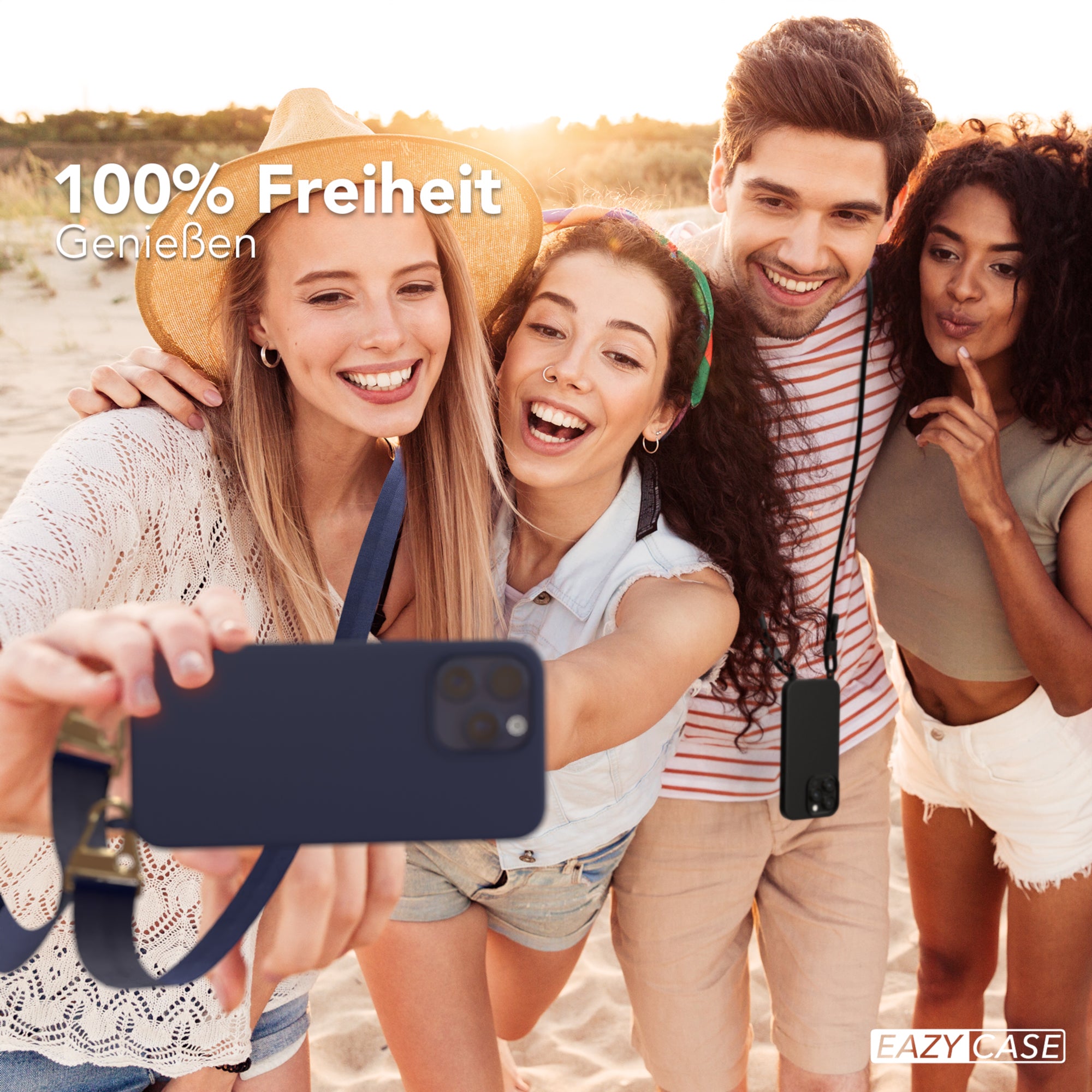 iPhone 15 Pro Max Silikonhülle + breites Band