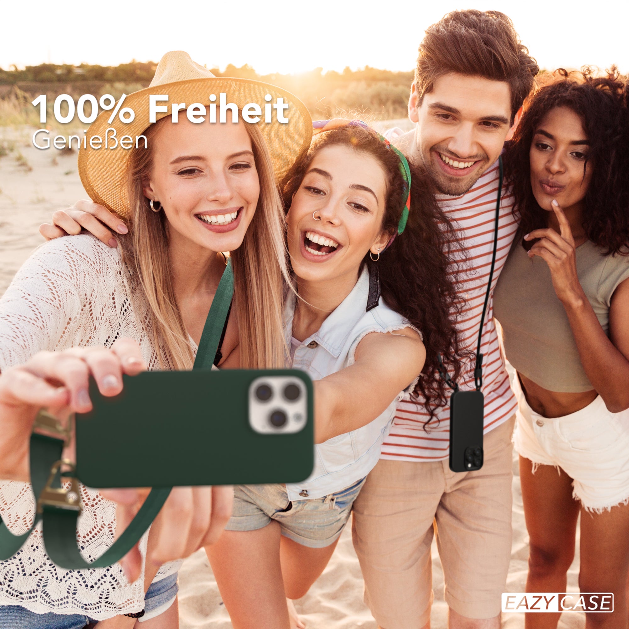 iPhone 15 Pro Max Silikonhülle + breites Band