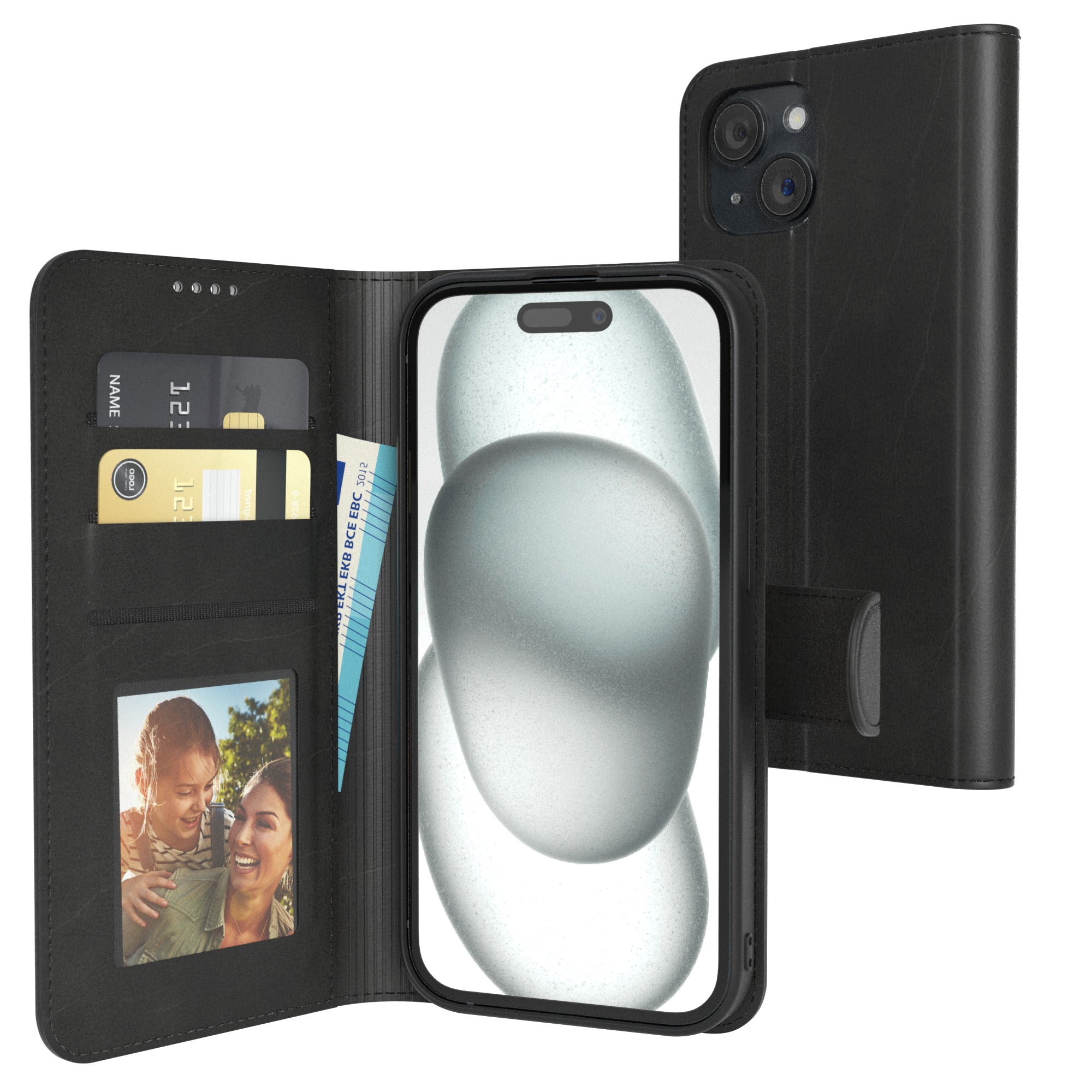 iPhone 15 Klapphülle aus Kunstleder