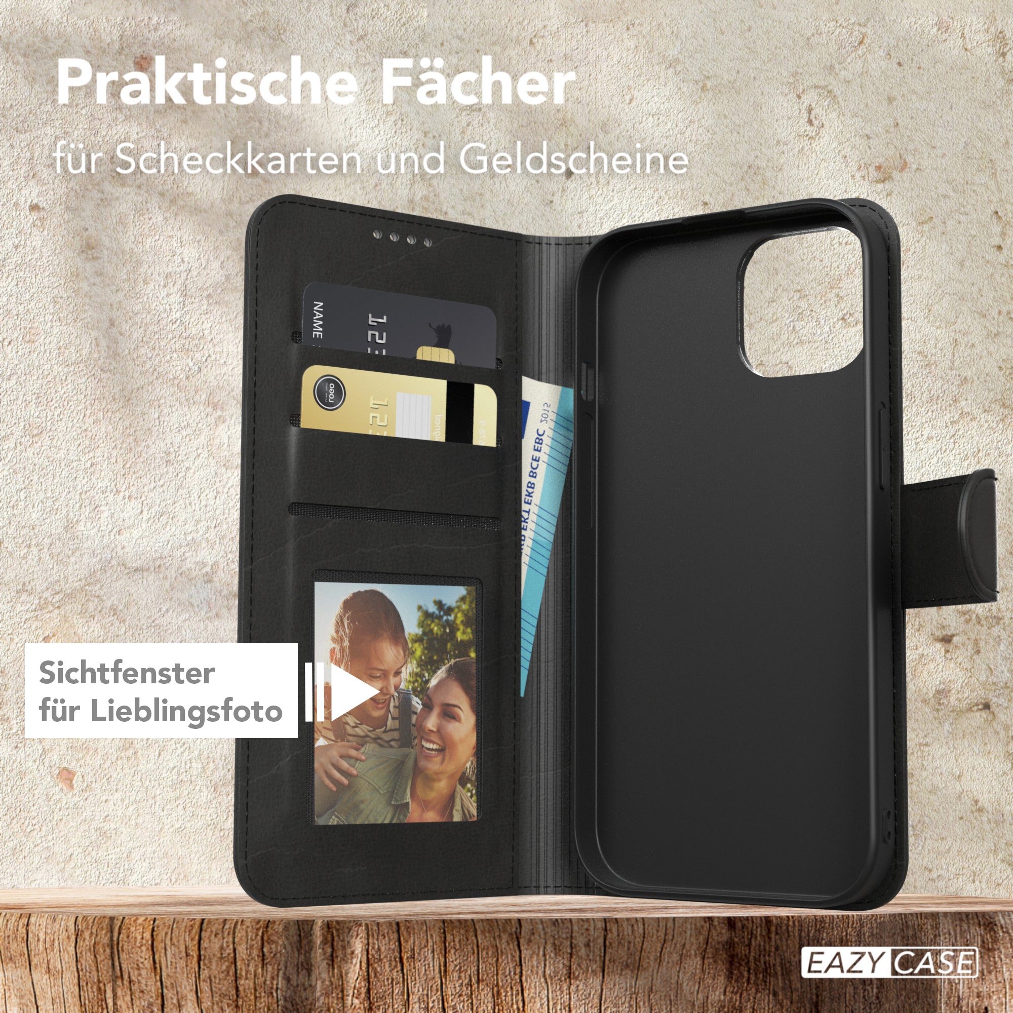 iPhone 15 Klapphülle aus Kunstleder
