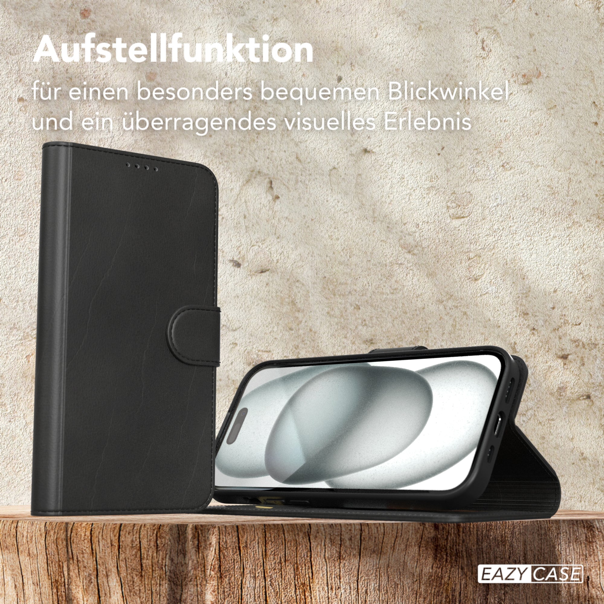 iPhone 15 Klapphülle aus Kunstleder