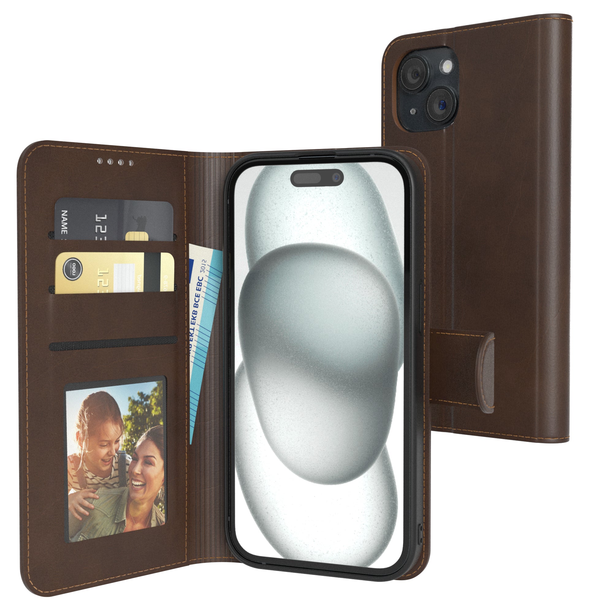 iPhone 15 Klapphülle aus Kunstleder