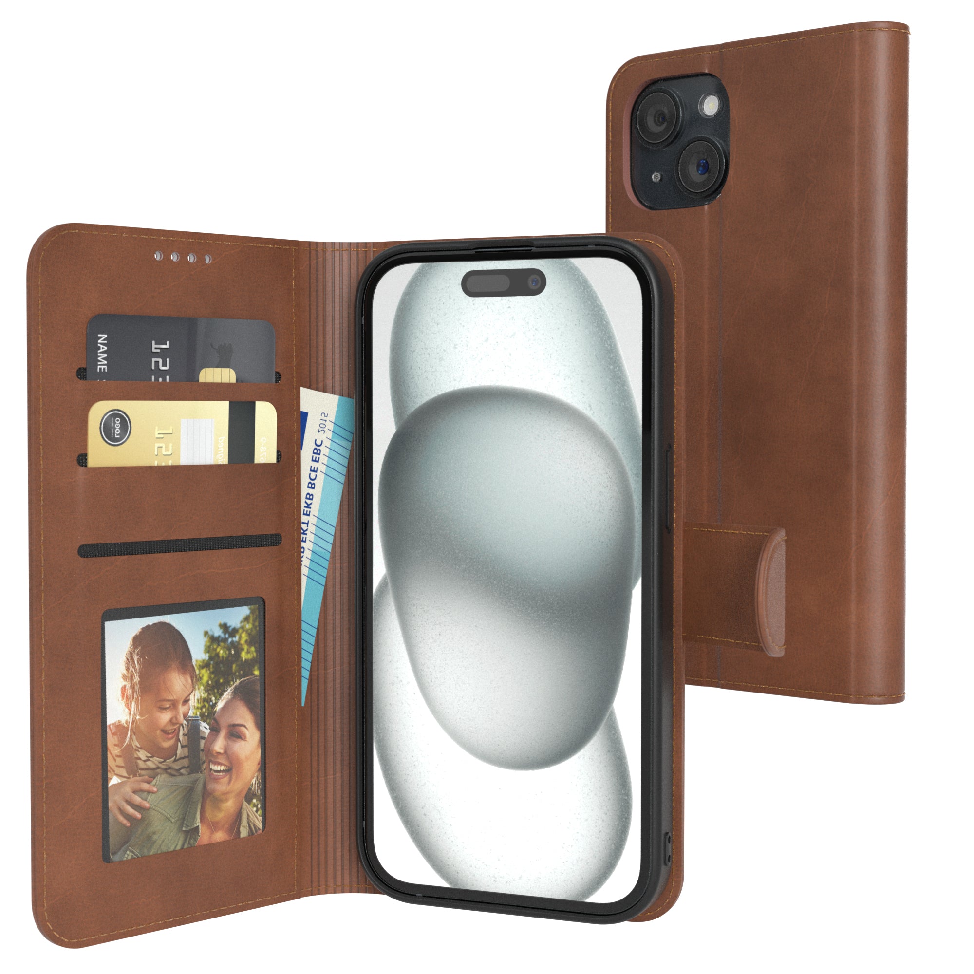 iPhone 15 Klapphülle aus Kunstleder