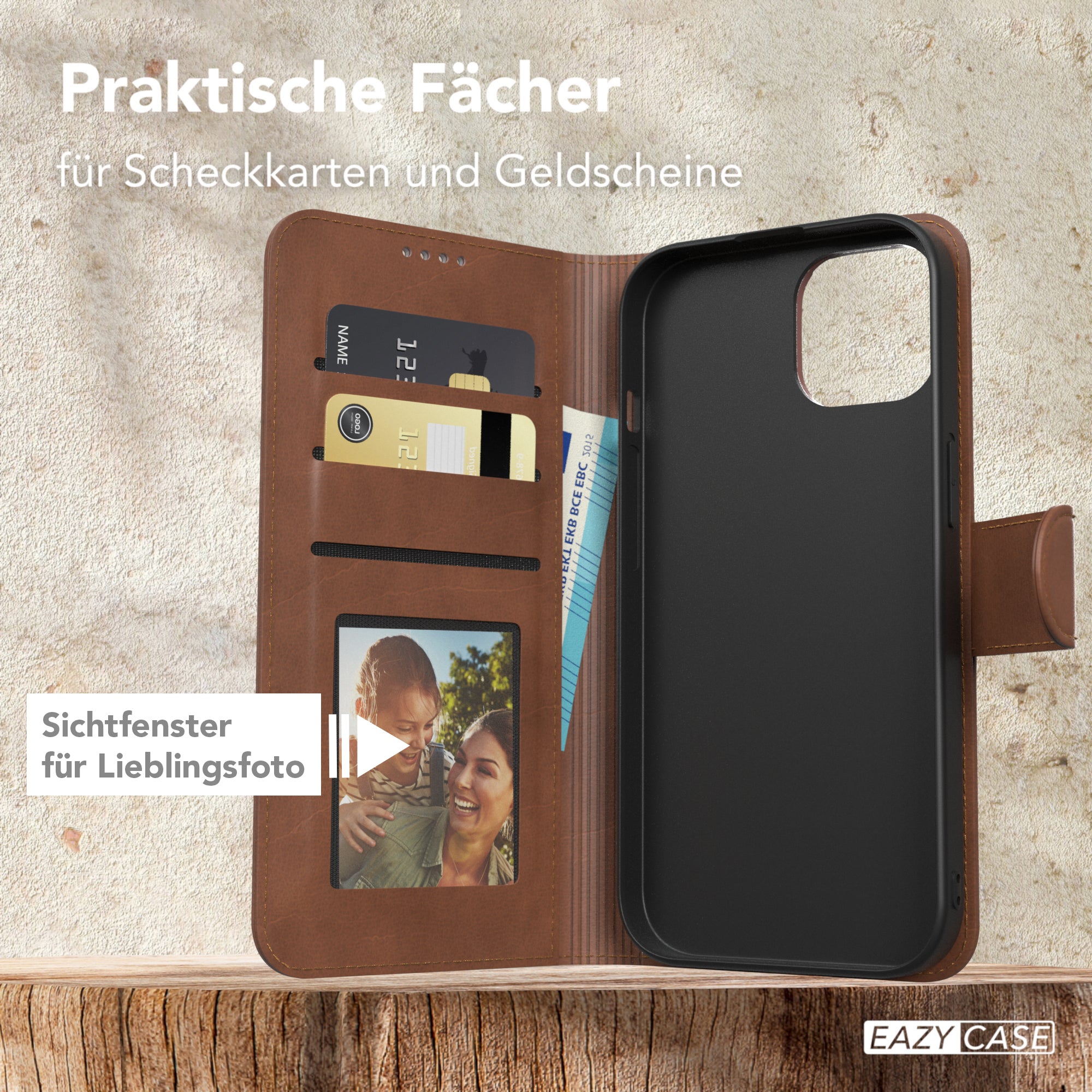 iPhone 15 Klapphülle aus Kunstleder