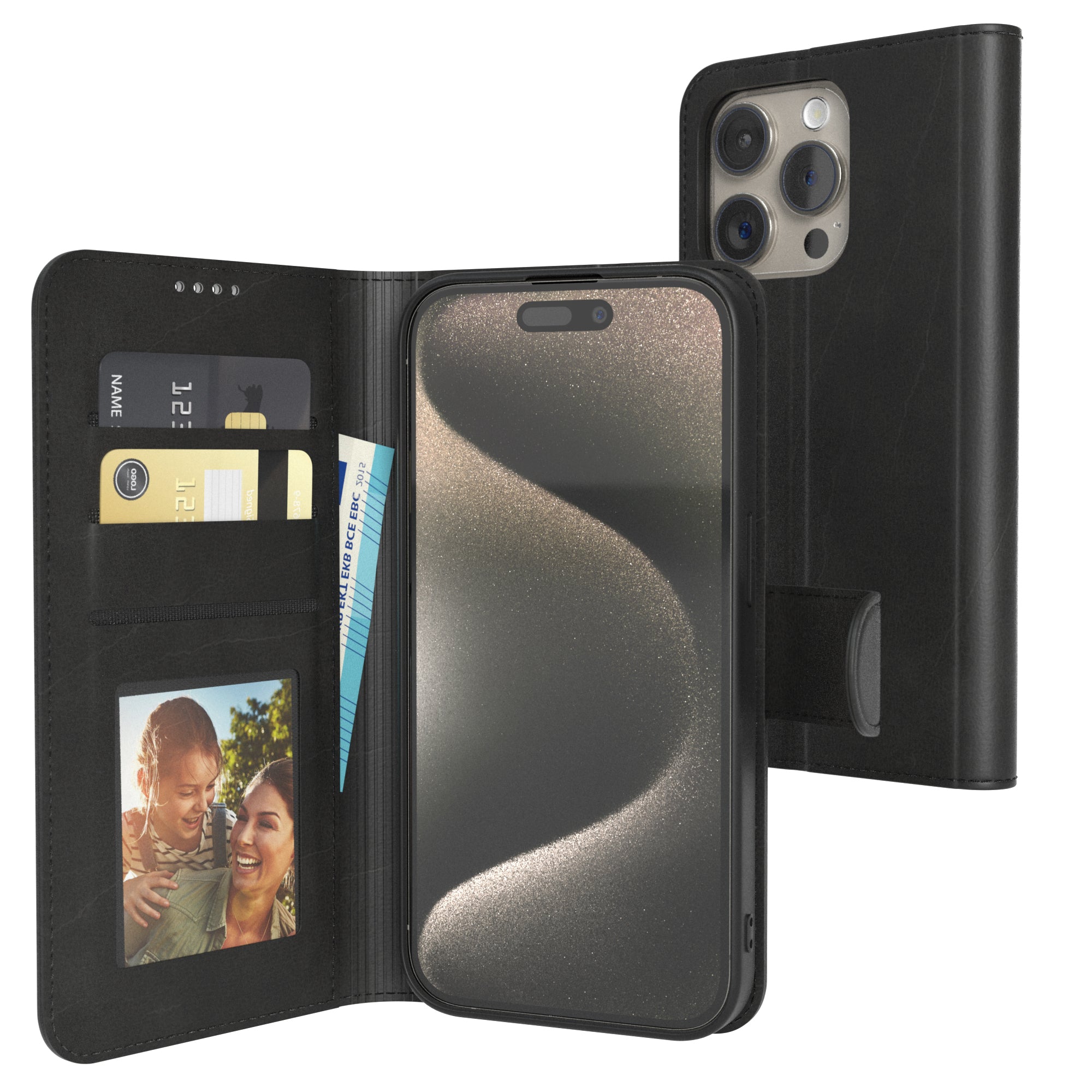 iPhone 15 Pro Klapphülle aus Kunstleder