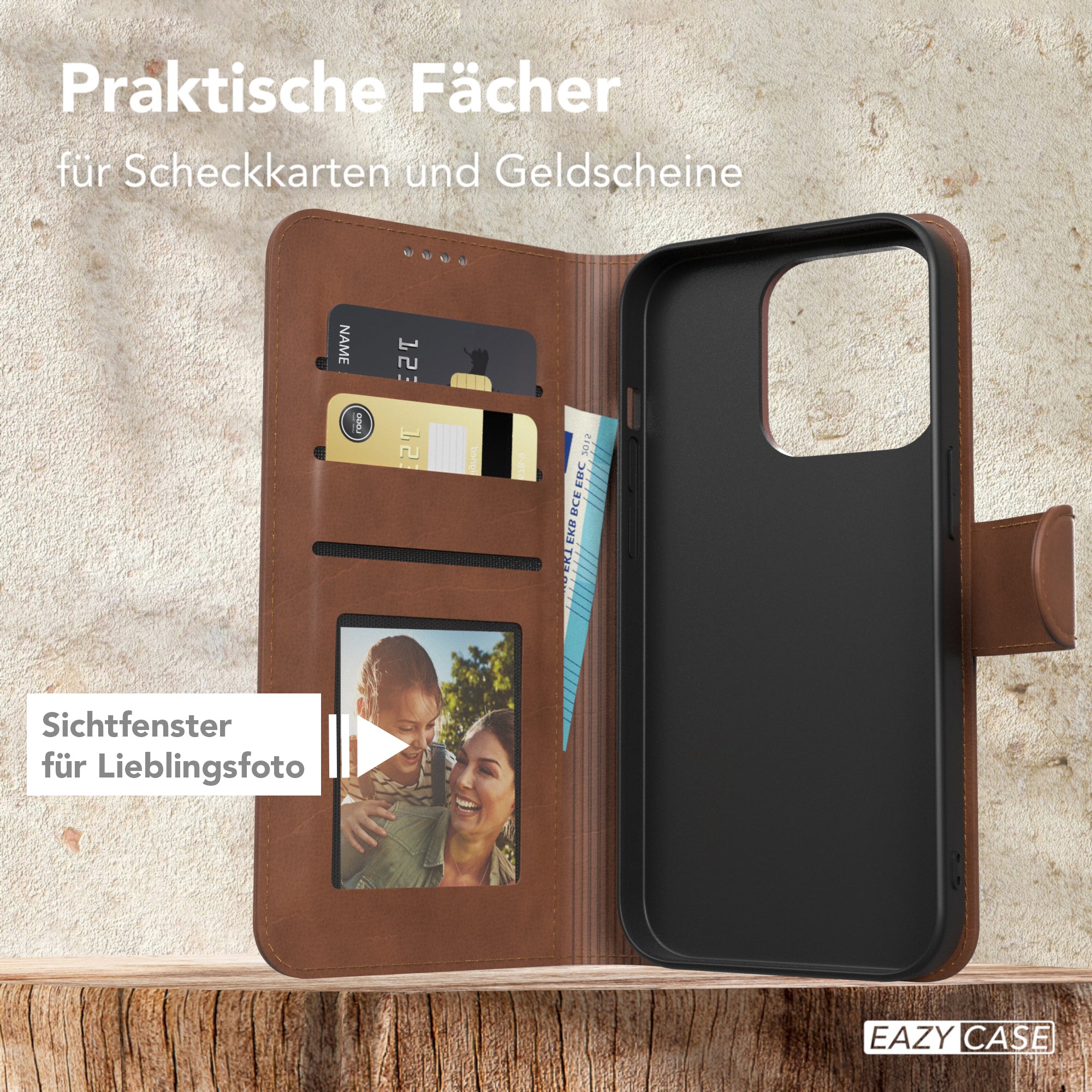 iPhone 15 Pro Klapphülle aus Kunstleder