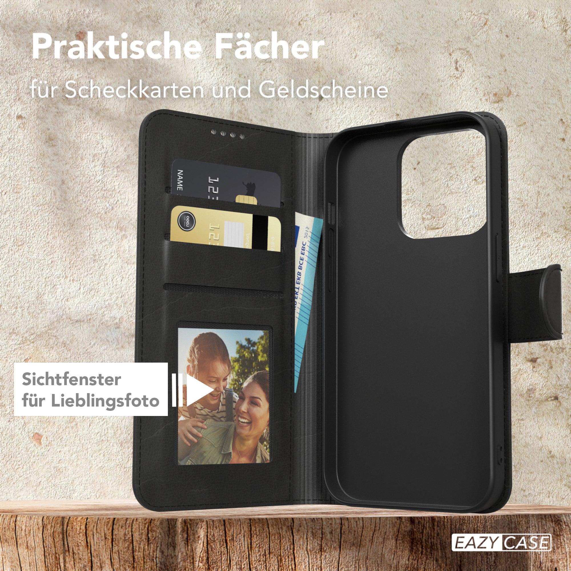 iPhone 15 Pro Klapphülle aus Kunstleder