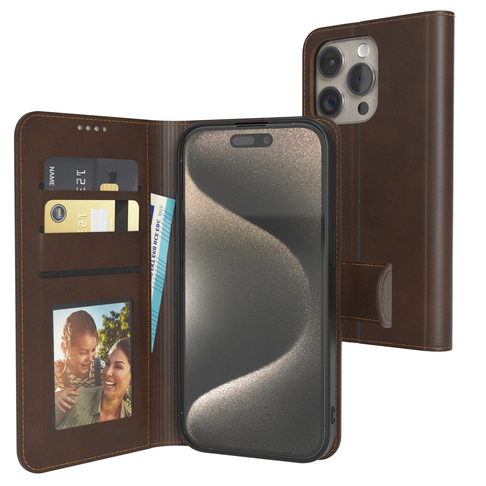 iPhone 15 Pro Klapphülle aus Kunstleder