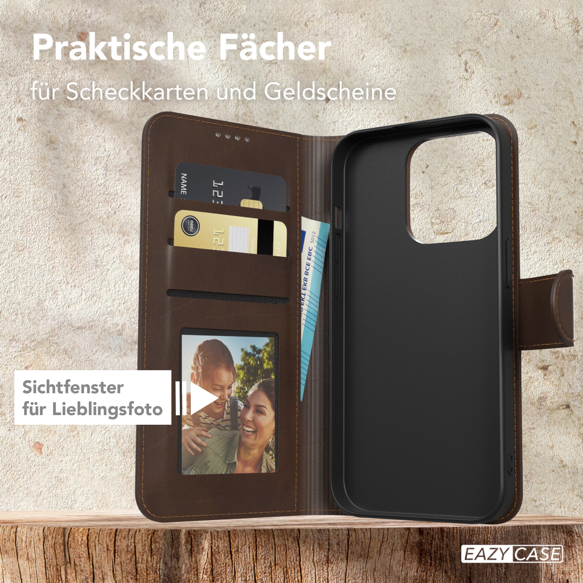 iPhone 15 Pro Klapphülle aus Kunstleder