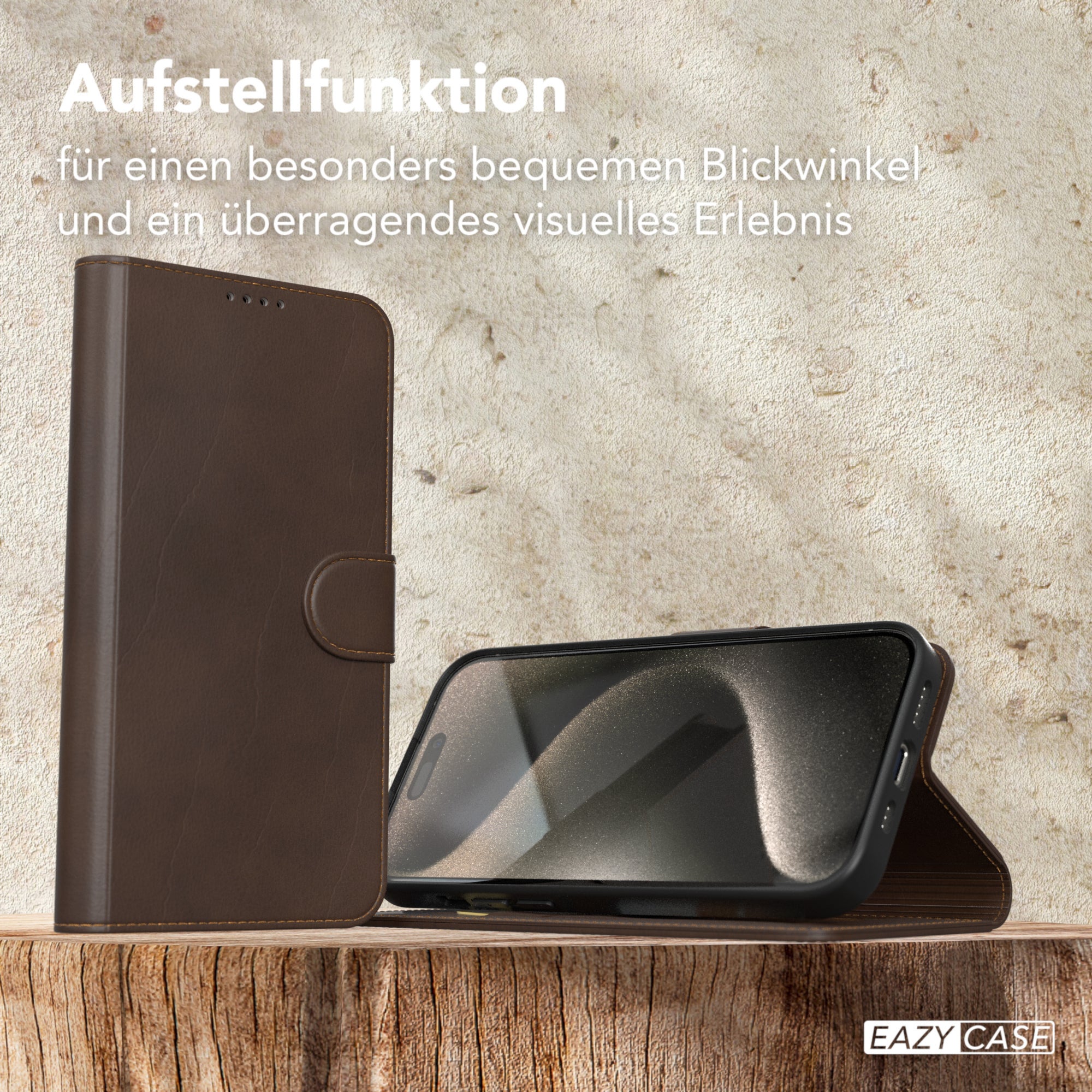 iPhone 15 Pro Klapphülle aus Kunstleder
