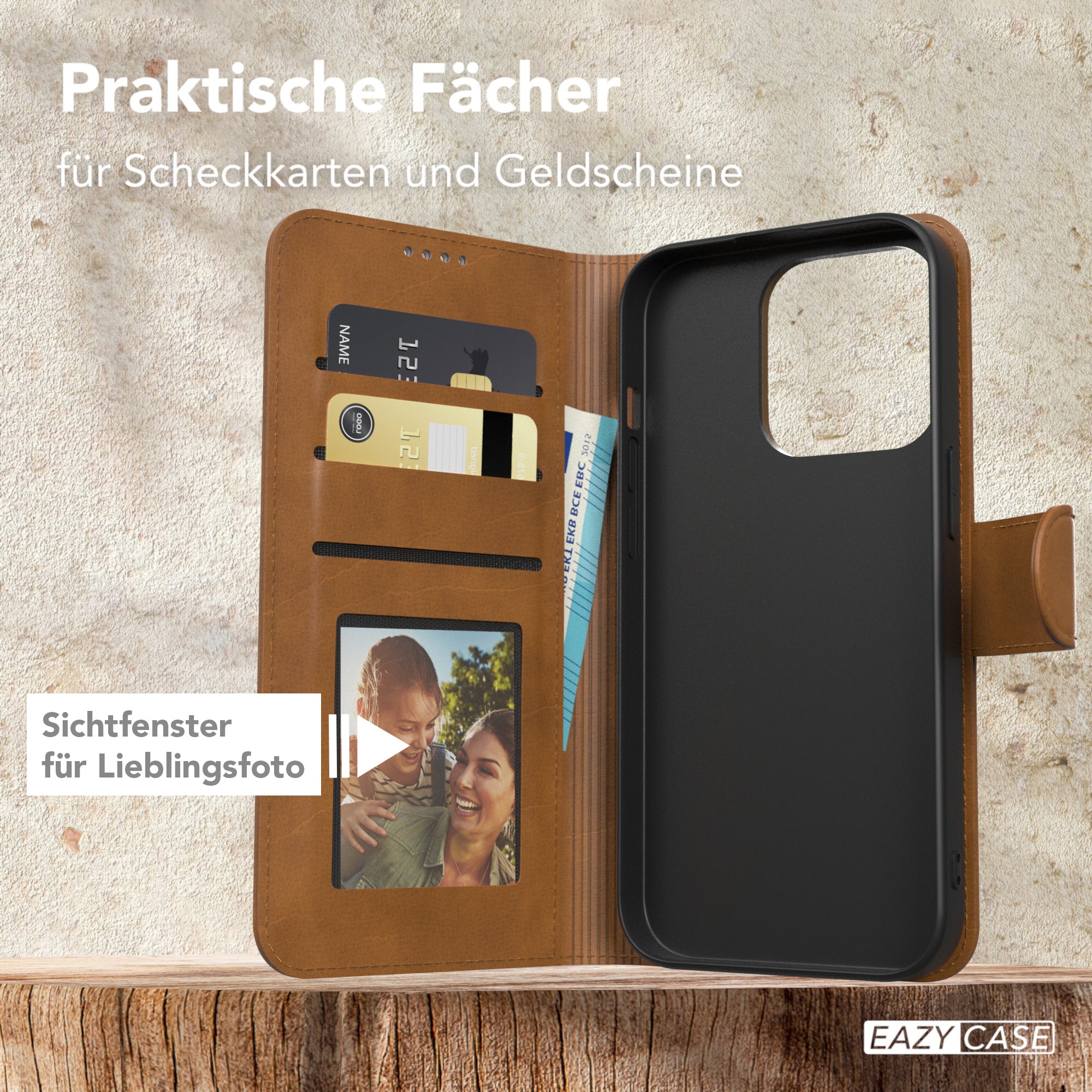 iPhone 15 Pro Klapphülle aus Kunstleder