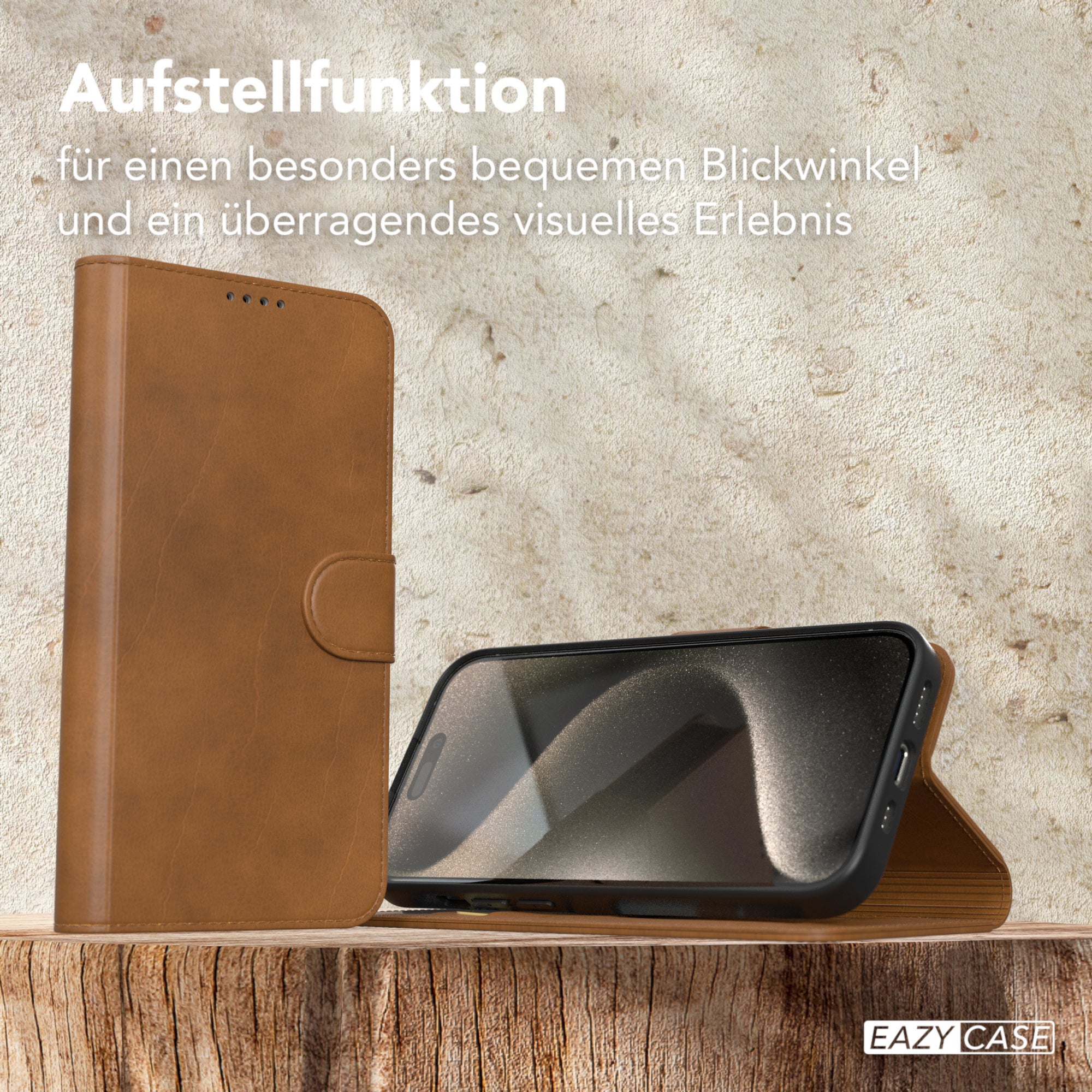 iPhone 15 Pro Klapphülle aus Kunstleder