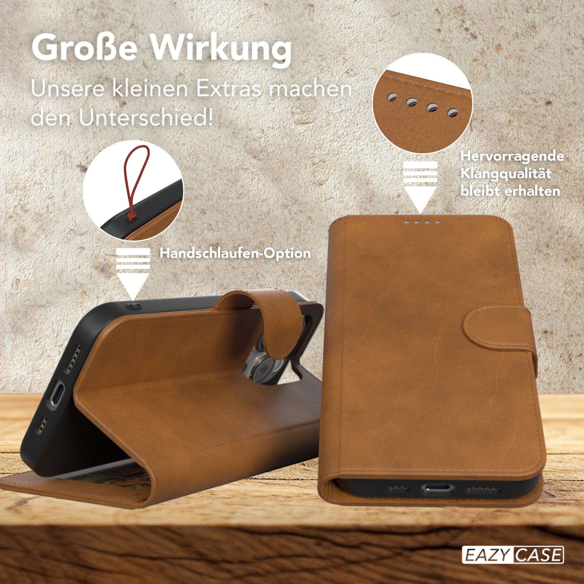 iPhone 15 Pro Klapphülle aus Kunstleder