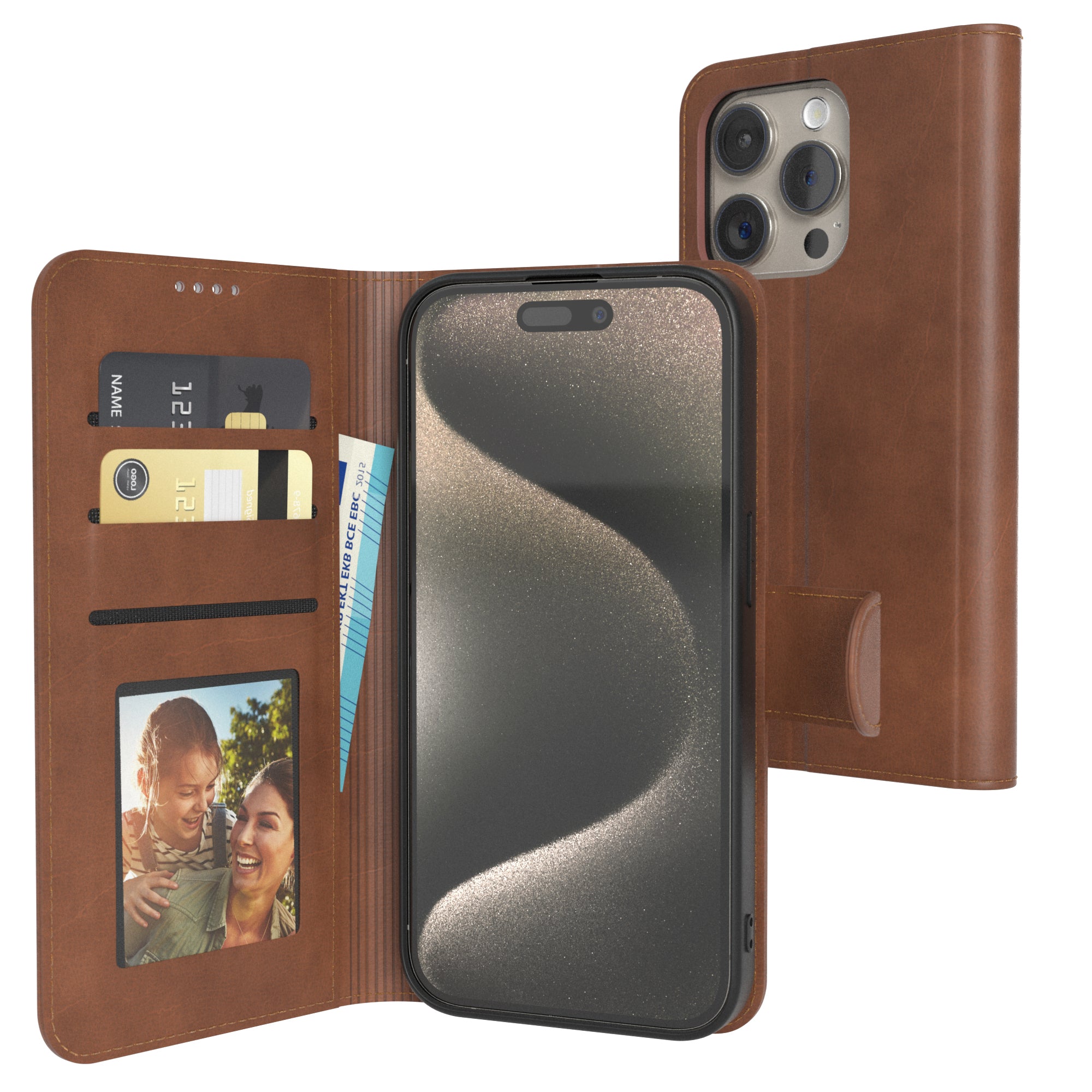 iPhone 15 Pro Klapphülle aus Kunstleder