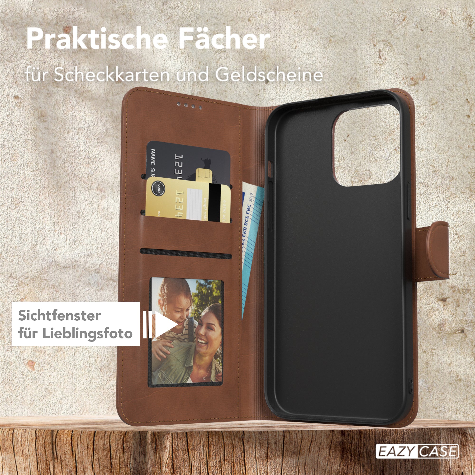 iPhone 15 Pro Max Klapphülle aus Kunstleder