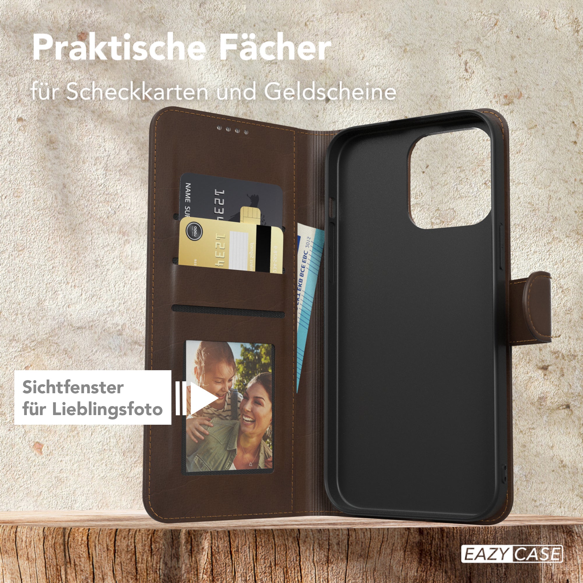 iPhone 15 Pro Max Klapphülle aus Kunstleder