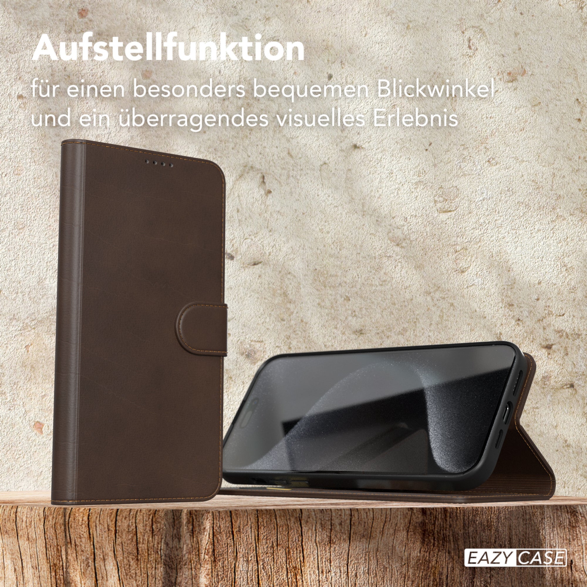 iPhone 15 Pro Max Klapphülle aus Kunstleder