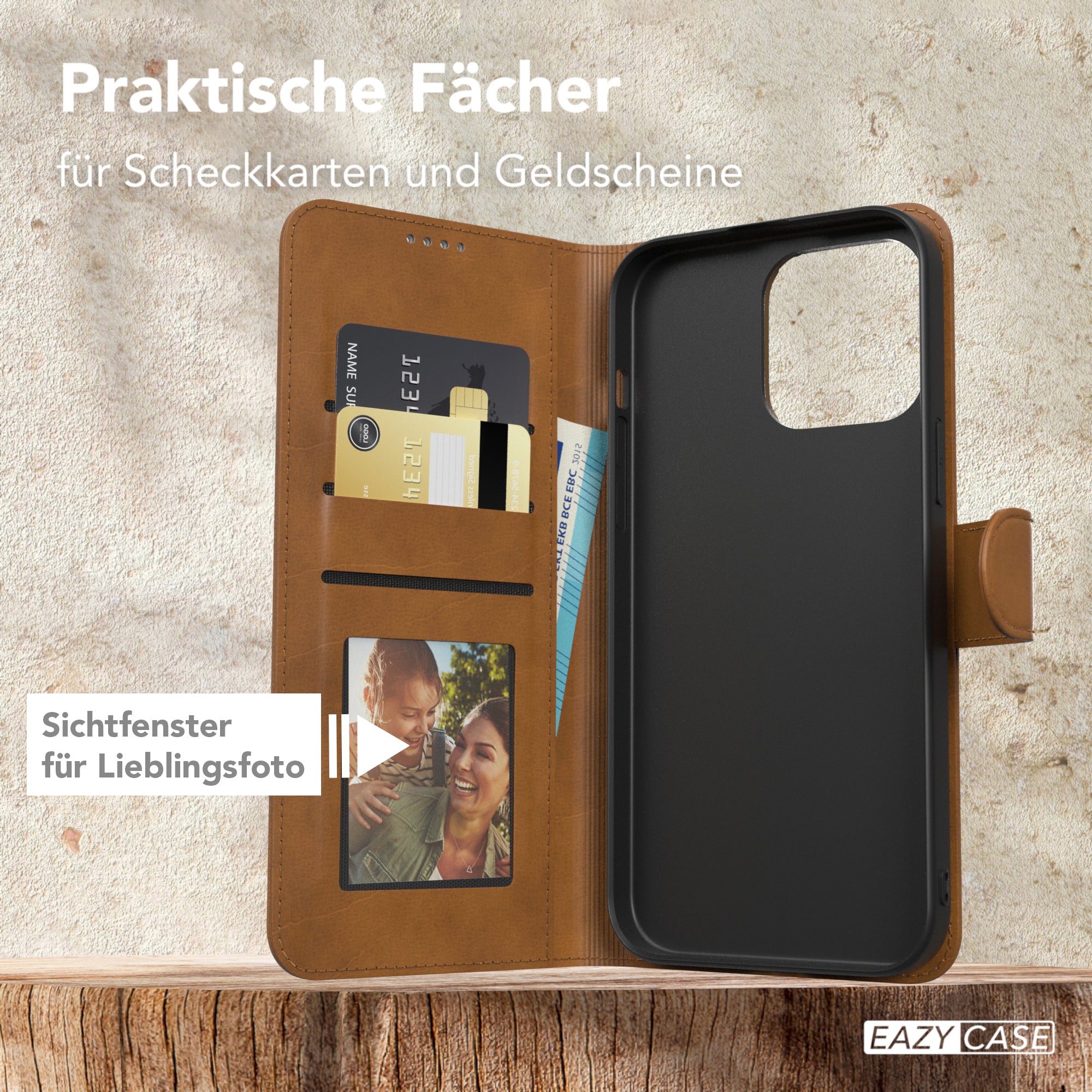 iPhone 15 Pro Max Klapphülle aus Kunstleder