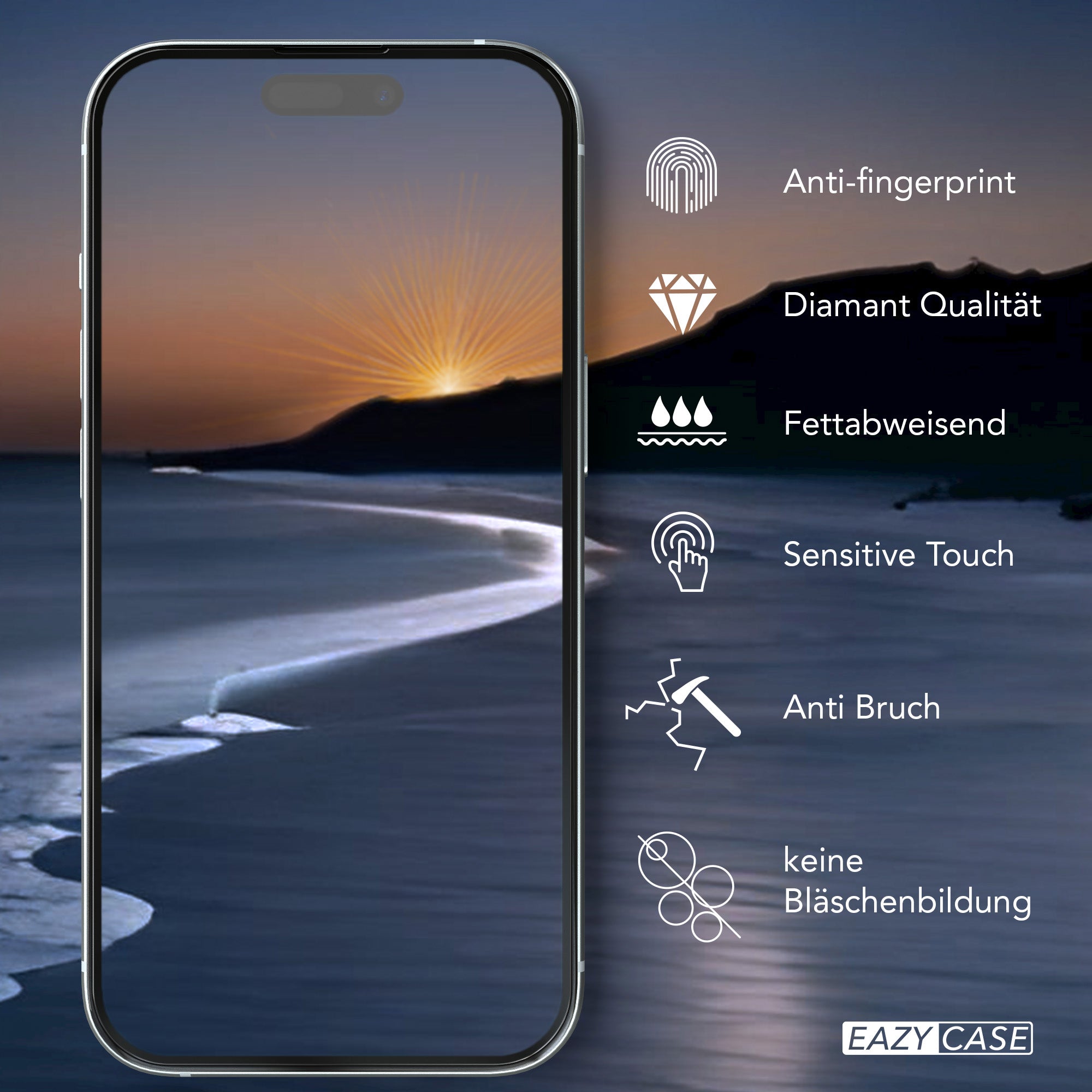 iPhone 15 2er Set Glasfolie + Installationsrahmen