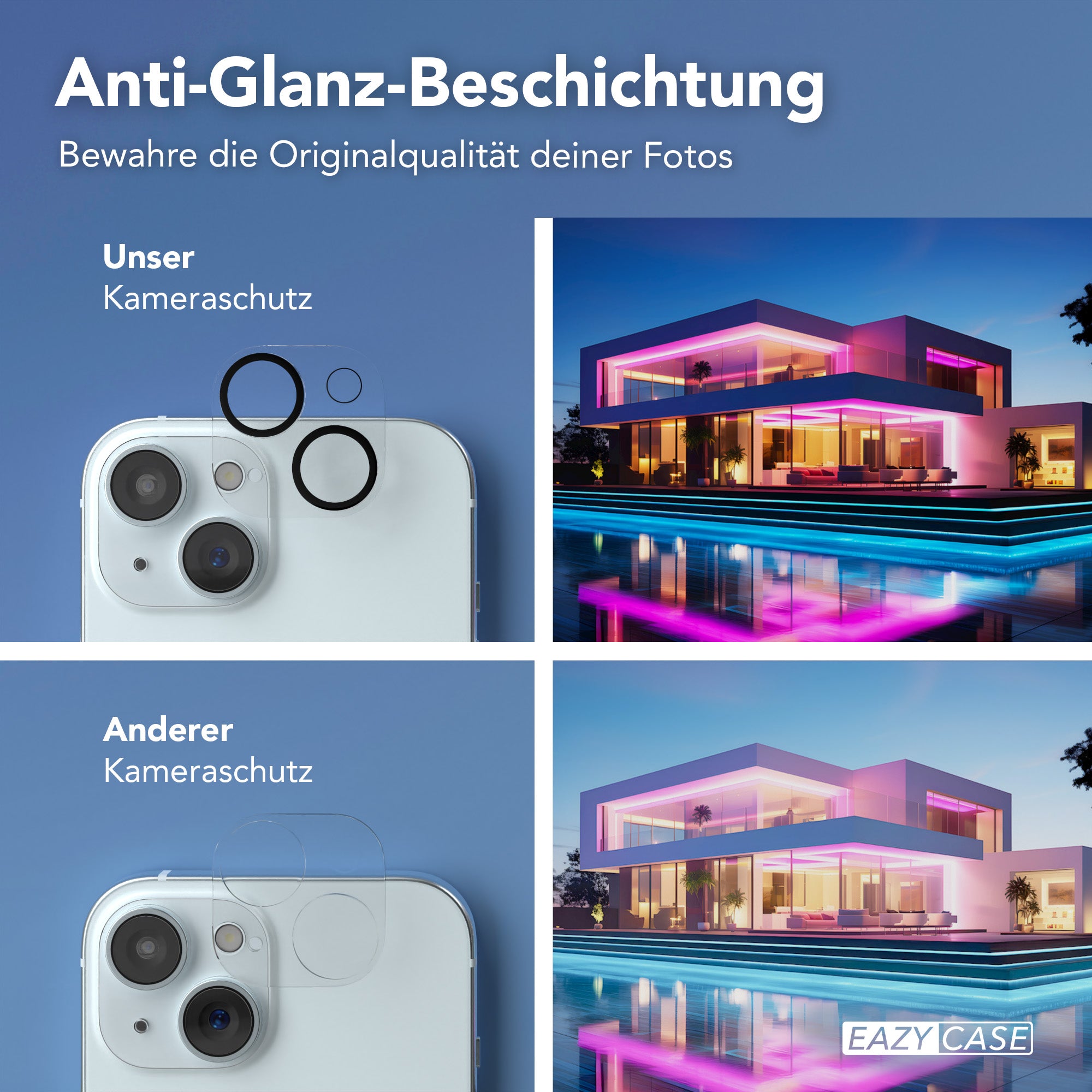 iPhone 15 2er Set Glasfolie + Installationsrahmen