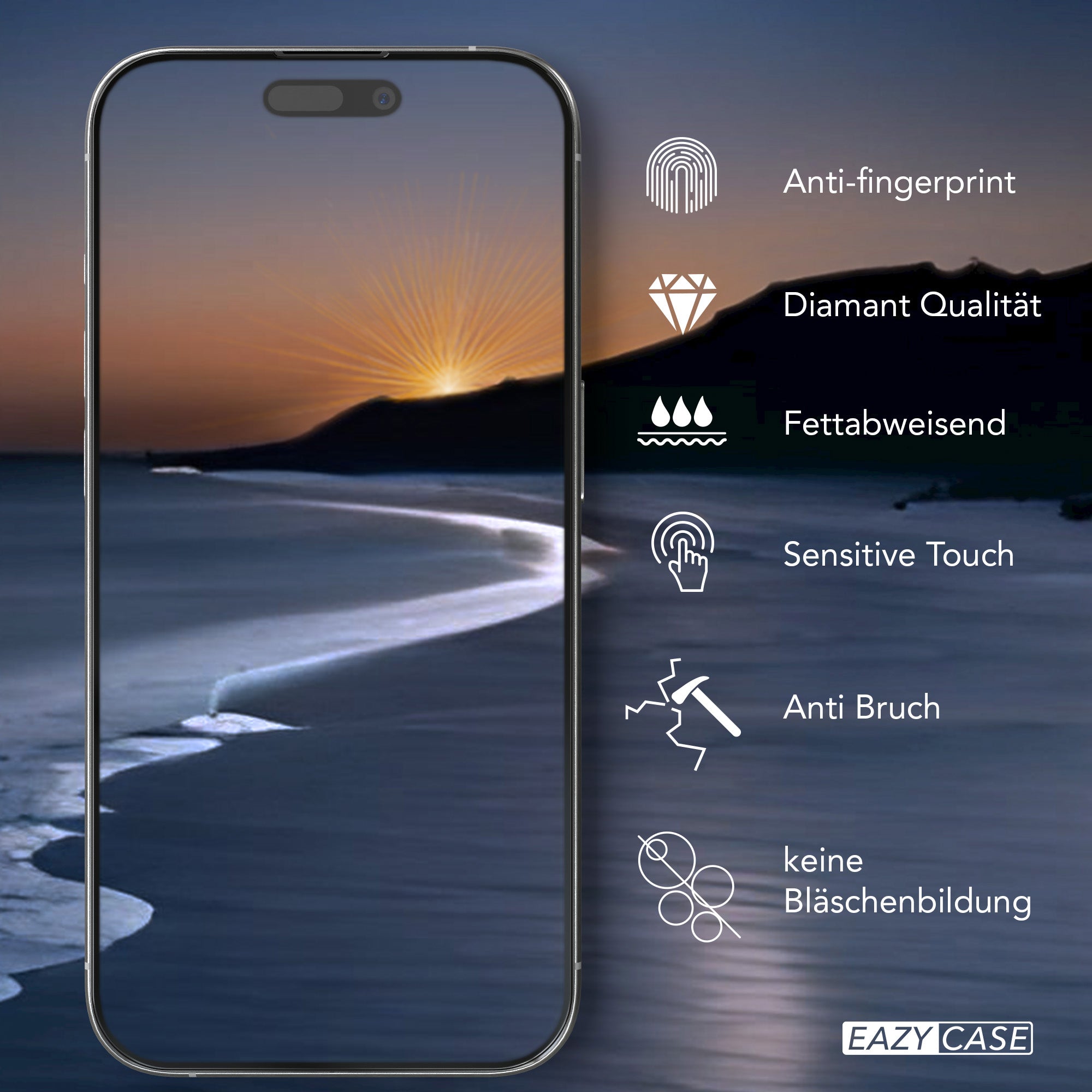 iPhone 15 Pro 2er Set Glasfolie + Installationsrahmen