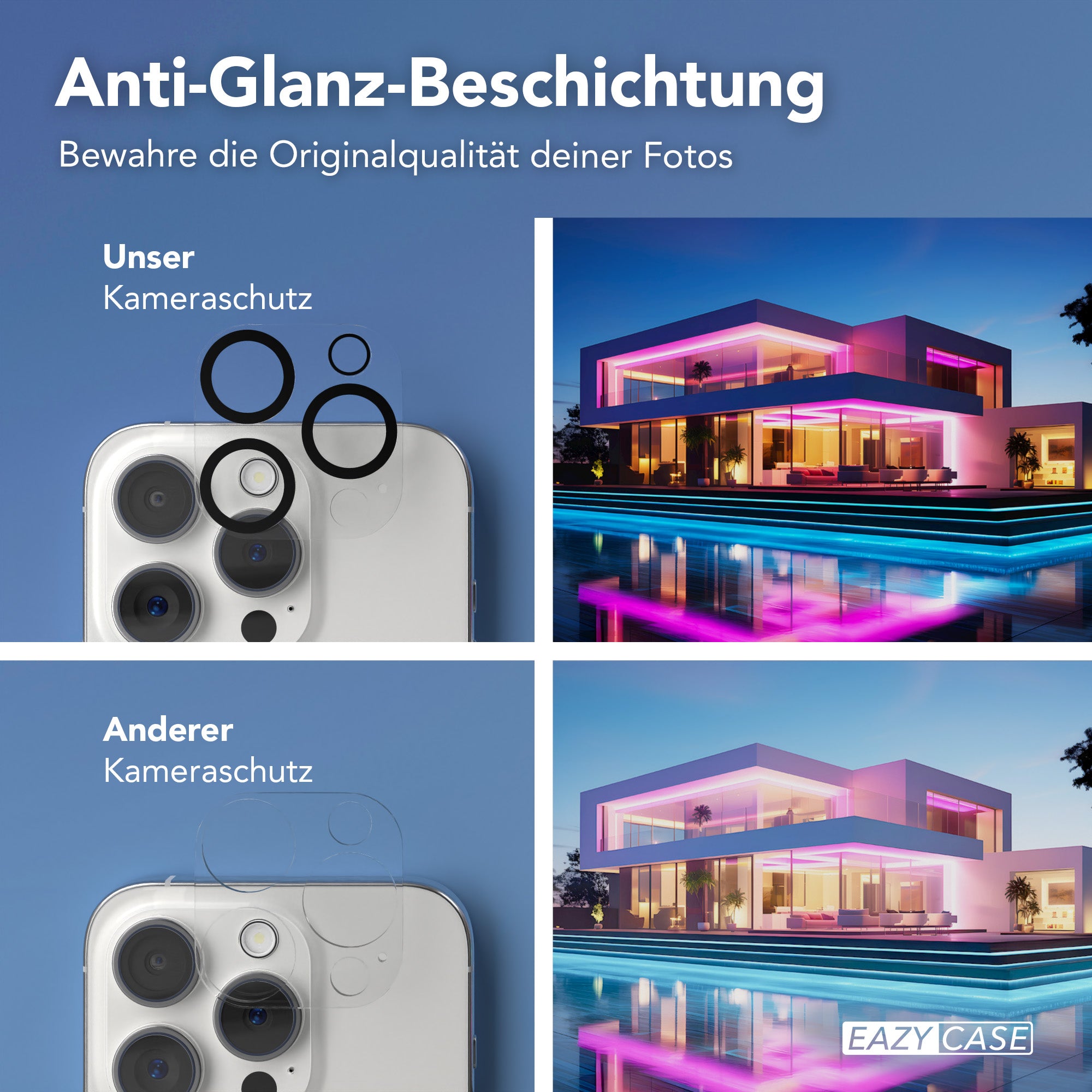 iPhone 15 Pro 2er Set Glasfolie + Installationsrahmen