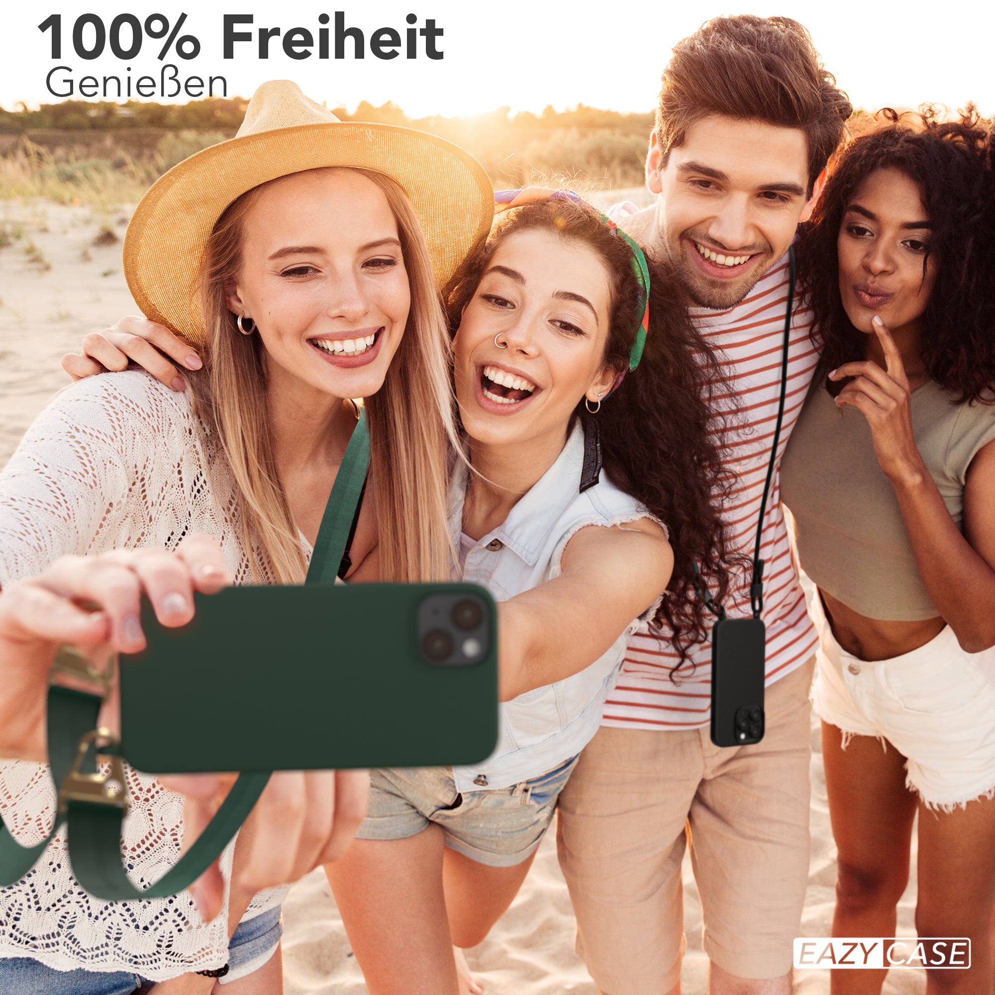 iPhone 14 Plus Silikonhülle + breites Band