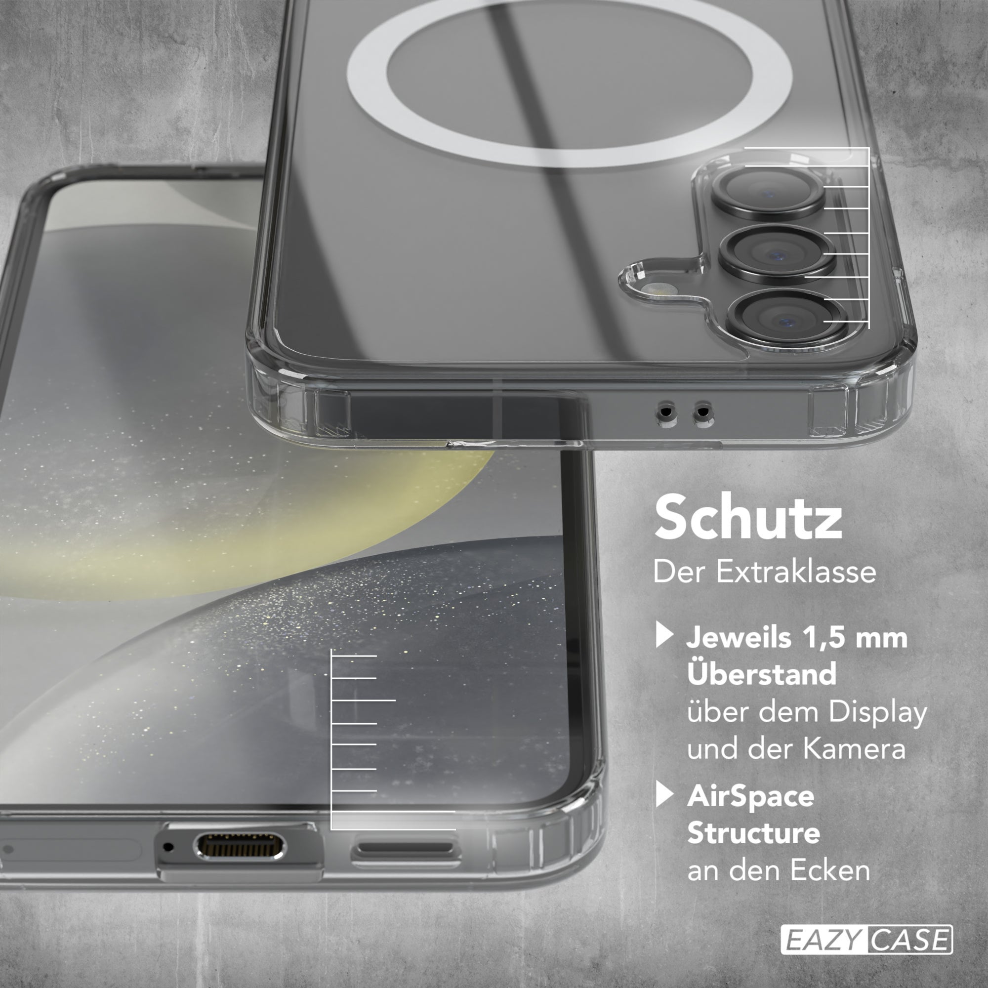 Galaxy S24 transparente Hülle mit MagSafe