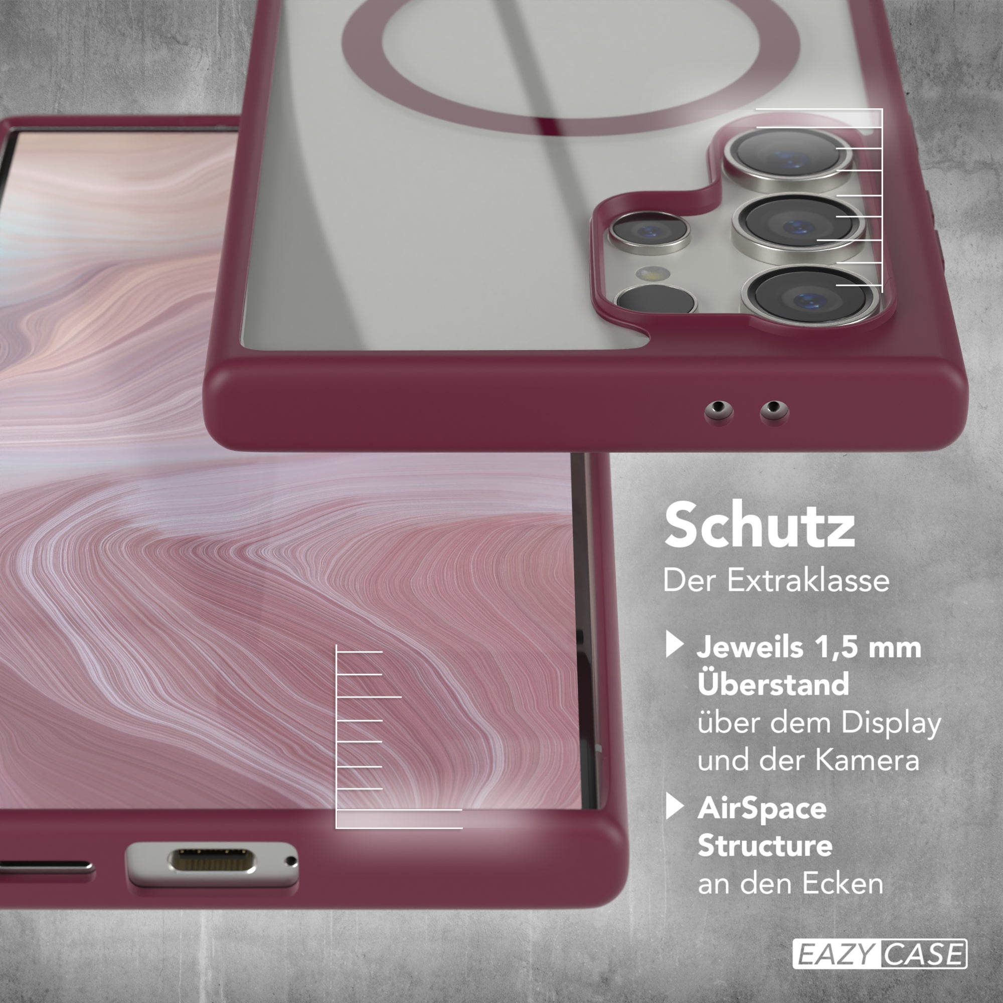 Galaxy S24 Ultra transparente Hülle mit MagSafe
