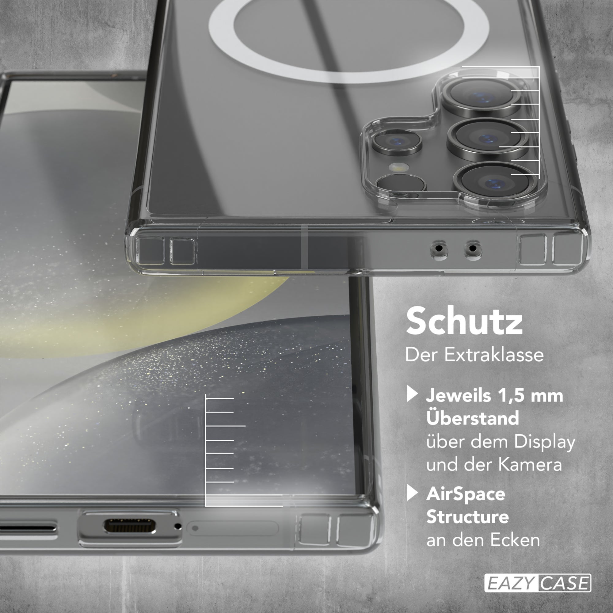 Galaxy S24 Ultra transparente Hülle mit MagSafe