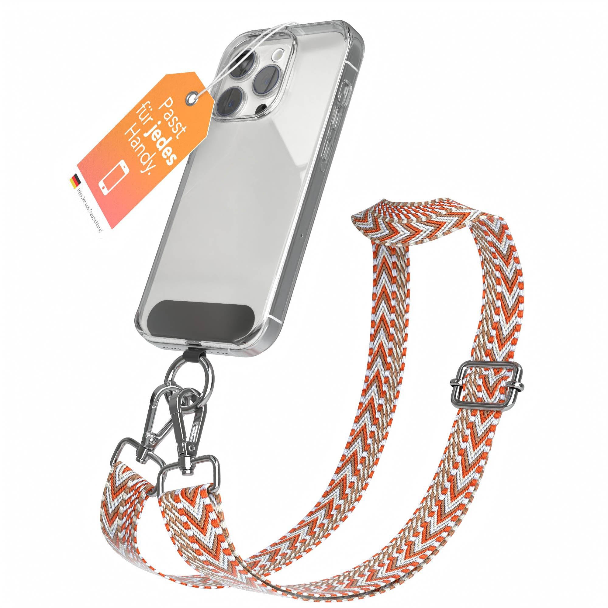 Universal Handykette mit verstellbarem Riemen und Karabinerhaken EAZY CASE