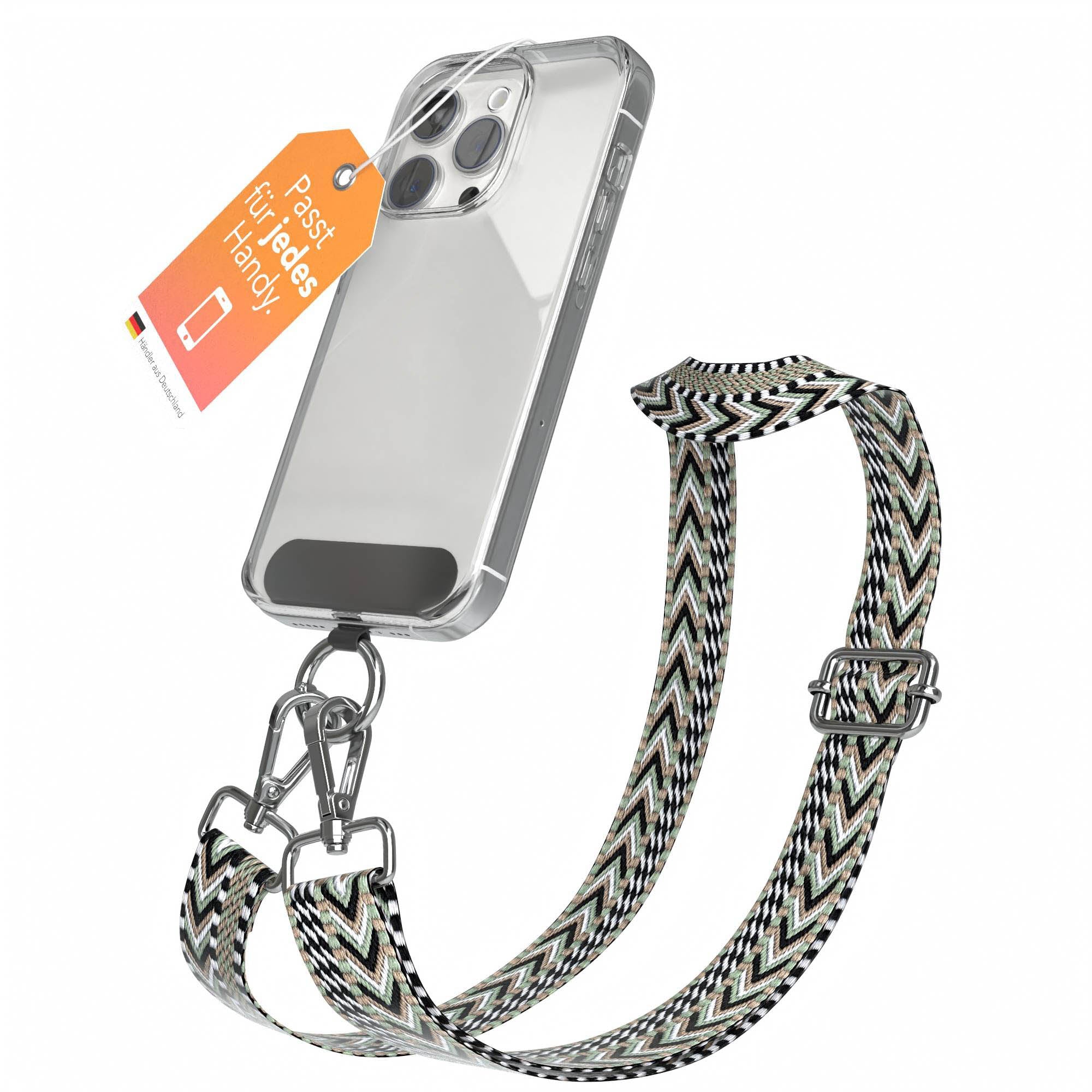 Universal Handykette mit verstellbarem Riemen und Karabinerhaken EAZY CASE