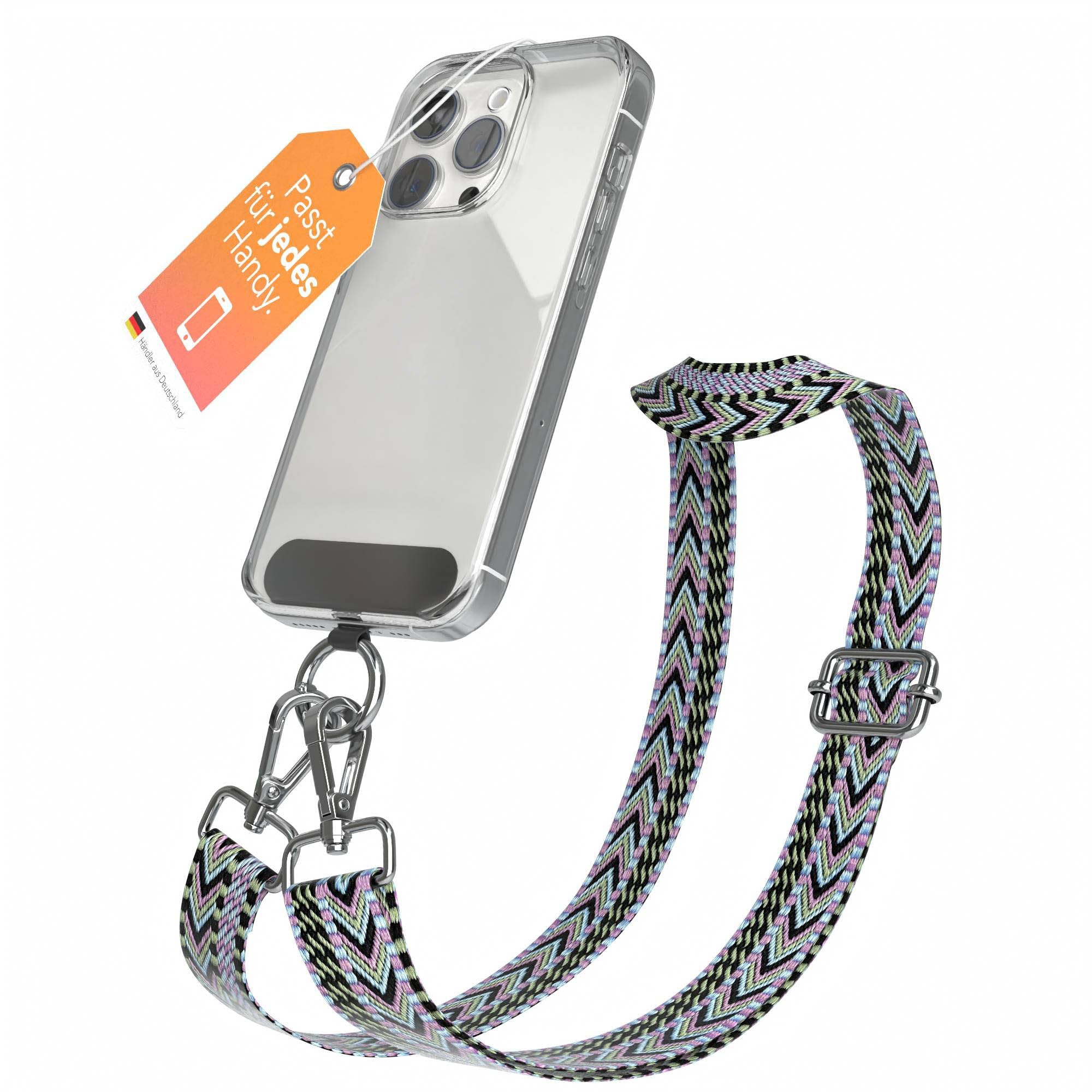Universal Handykette mit verstellbarem Riemen und Karabinerhaken EAZY CASE