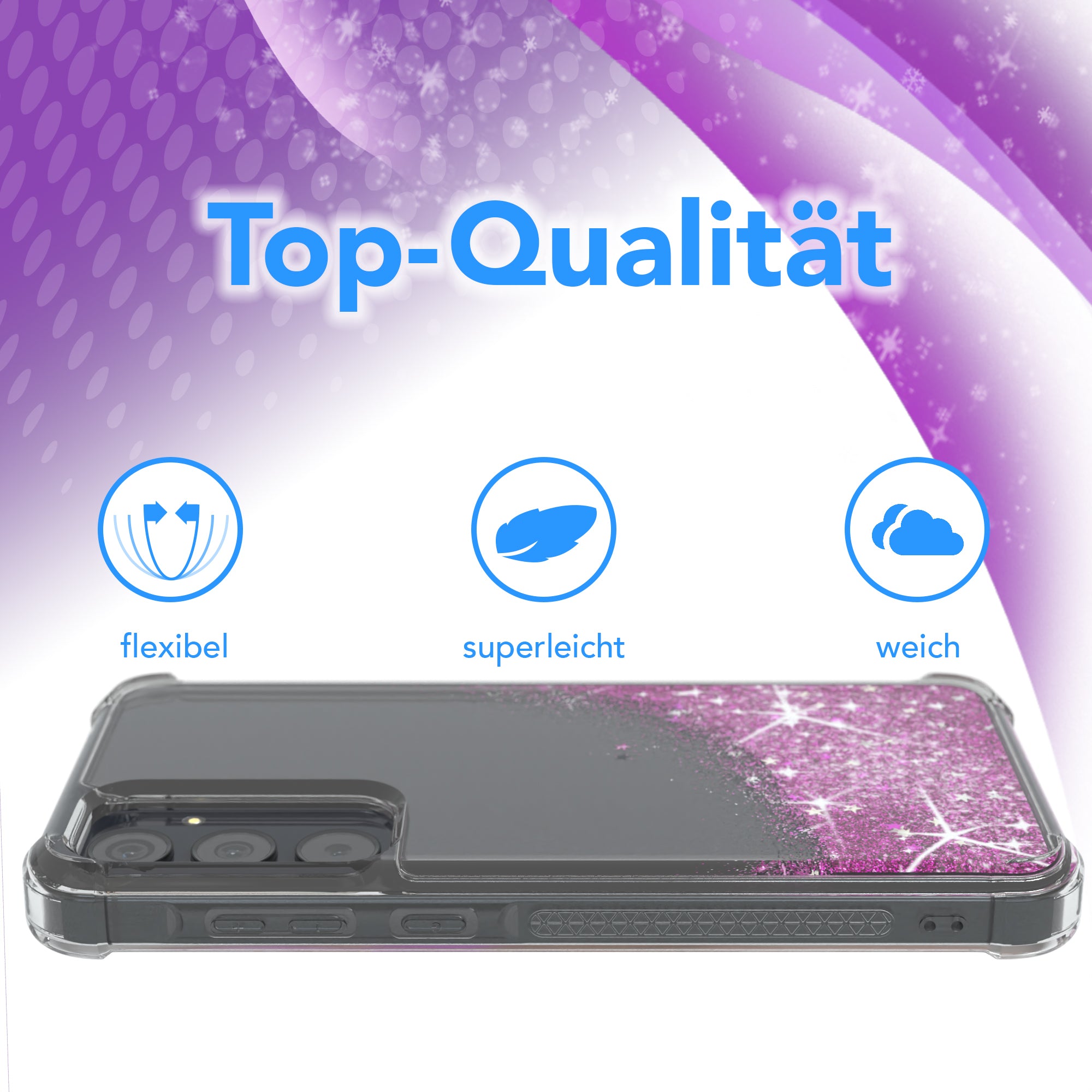 Galaxy A55 Glitzerhülle