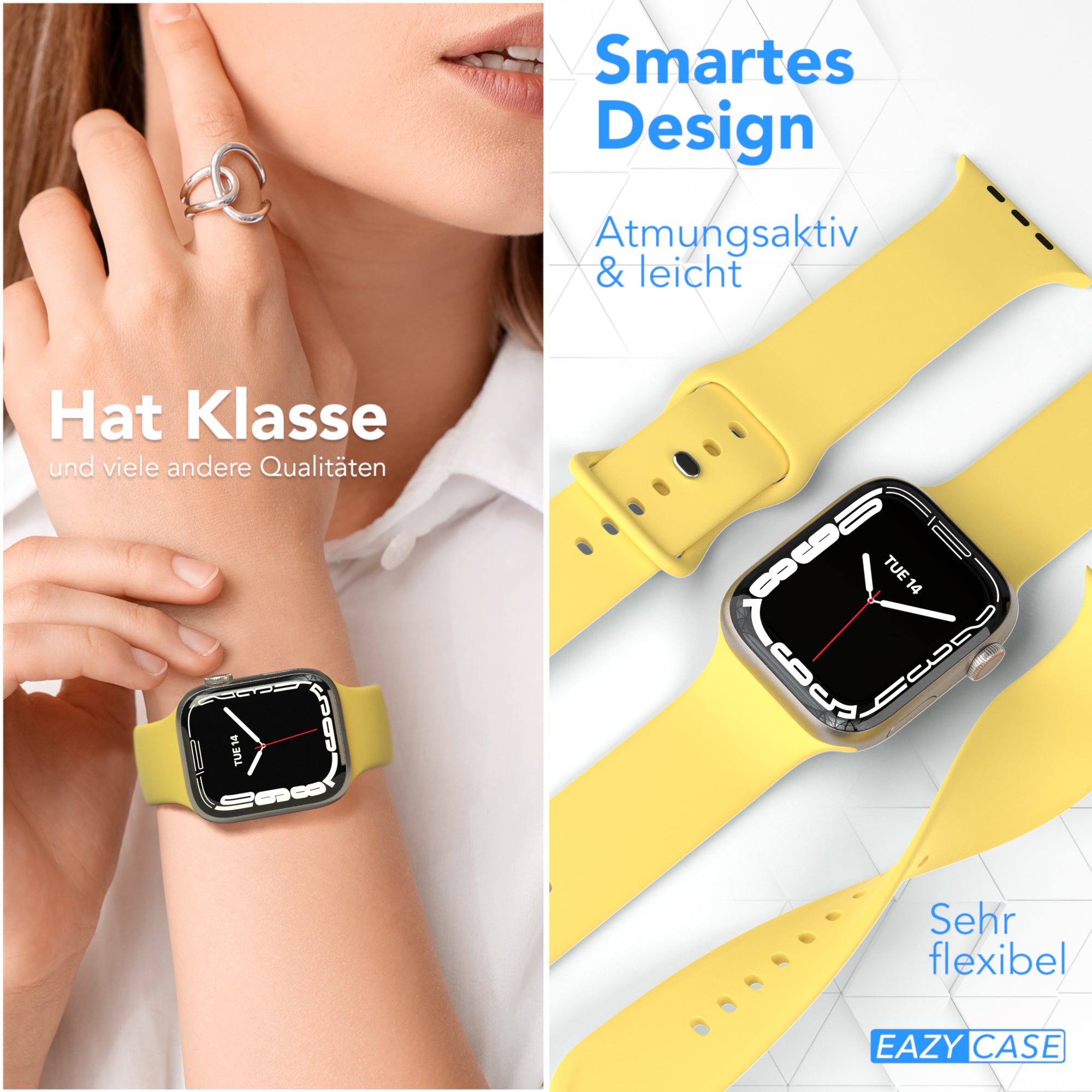 Apple Watch Silikon Armband mit Schnellverschluss von EAZY CASE