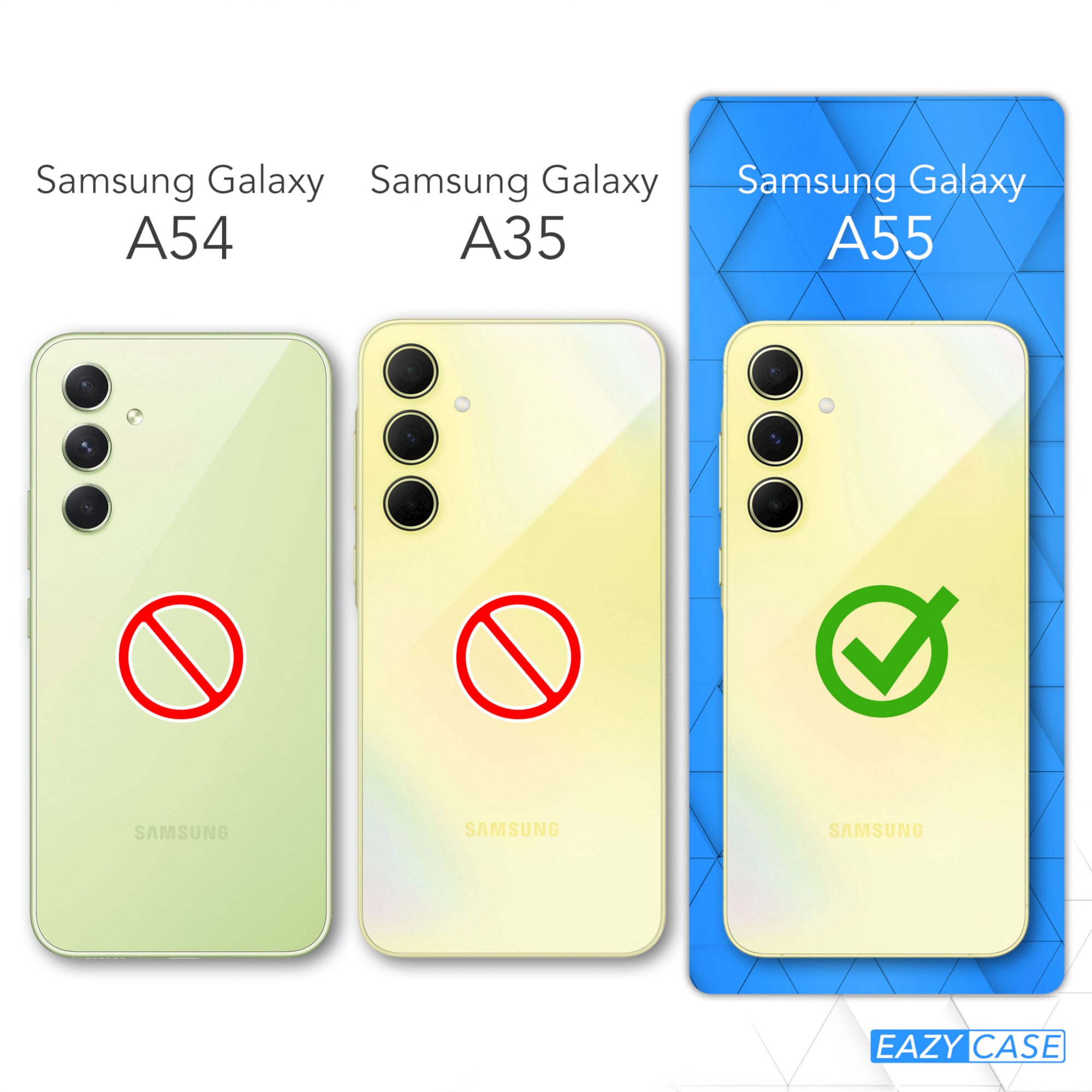 Samsung Galaxy A55 Silikonhülle mit Kameraschutz und Komfort-Buttons