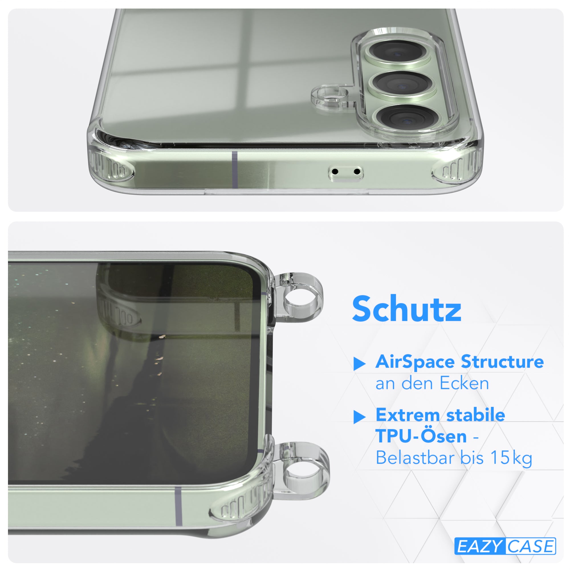 Galaxy S24 transparente Hülle + Kordel